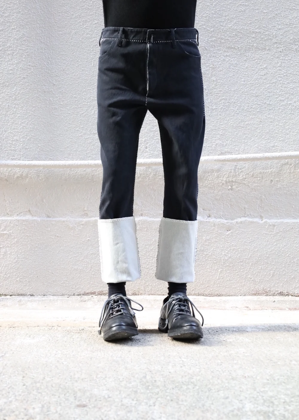 Black OVERLOCK ONE-PIECE DEAD END JEANS JM2625-IN  KIT-BW 101 by Carol Christian Poell - Image 8