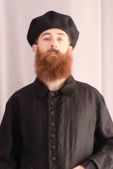 Black Ramie Cotton Big Beret - Image 7