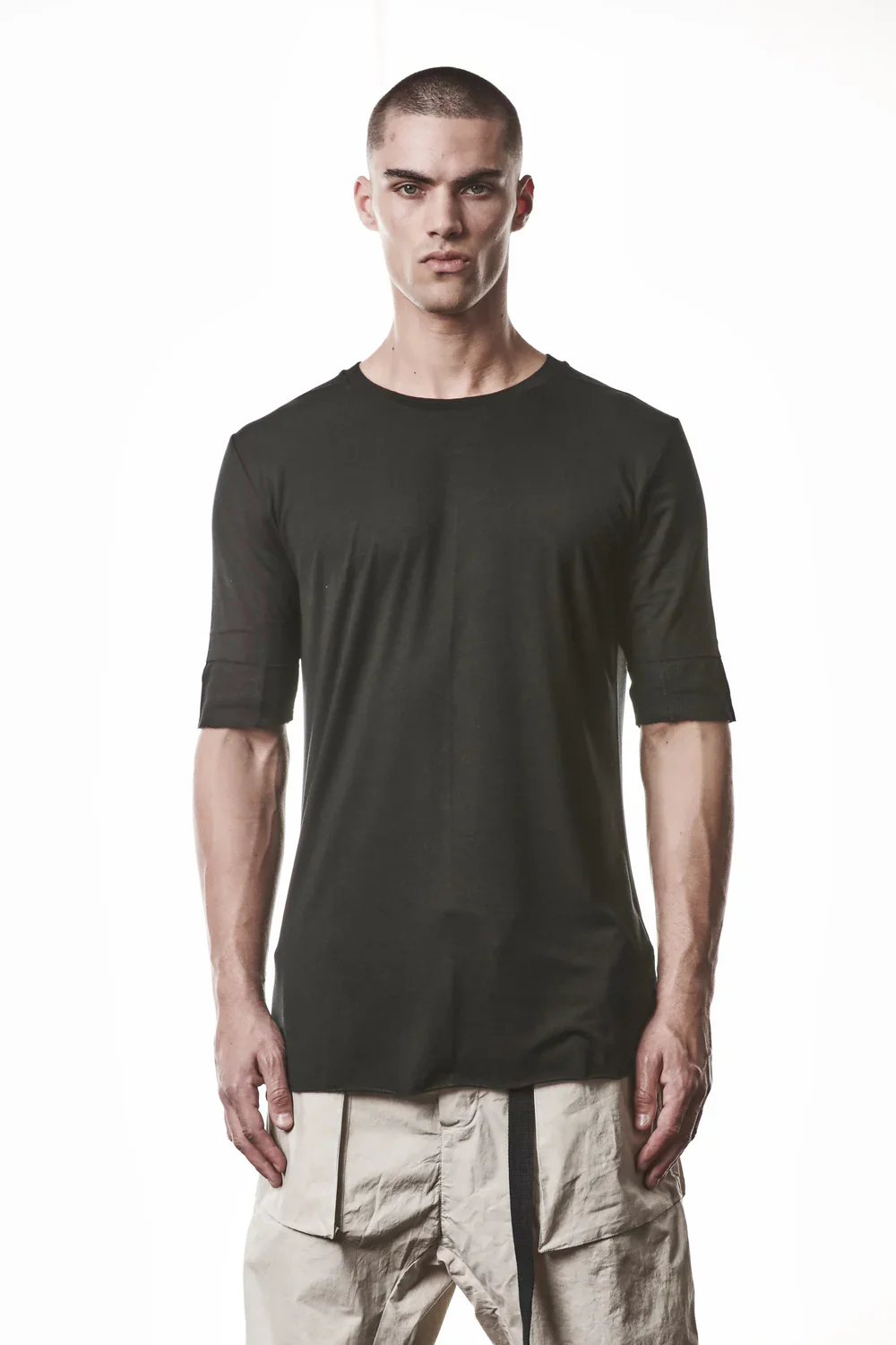 Black Round Neck Modal T-shirt MTS 940 - Image 3