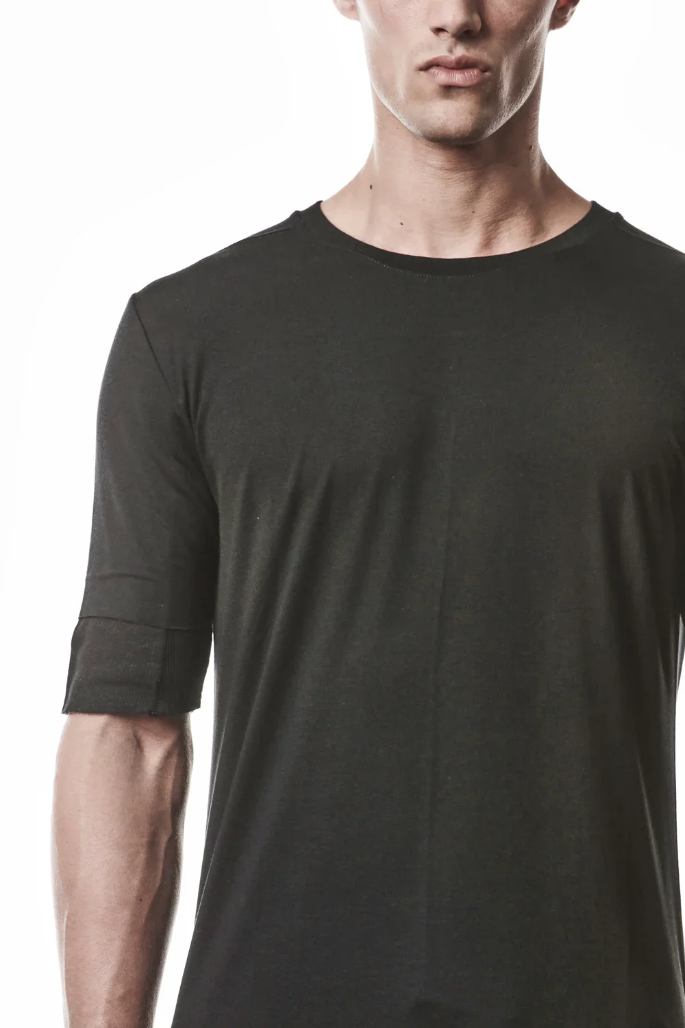 Black Round Neck Modal T-shirt MTS 940 - Image 4