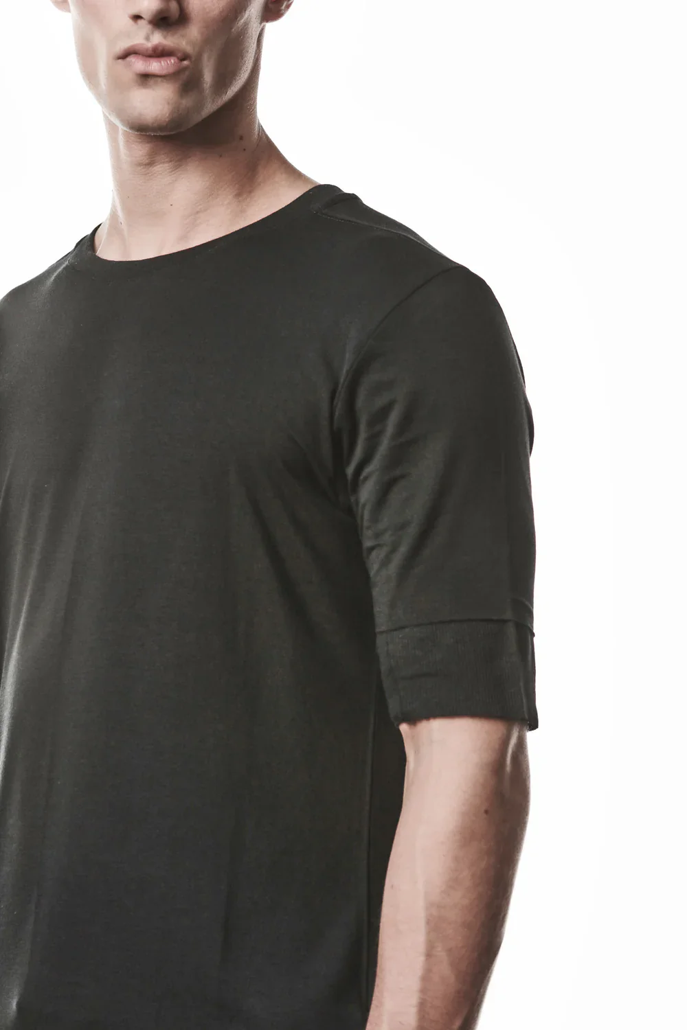 Black Round Neck Modal T-shirt MTS 940 - Image 5