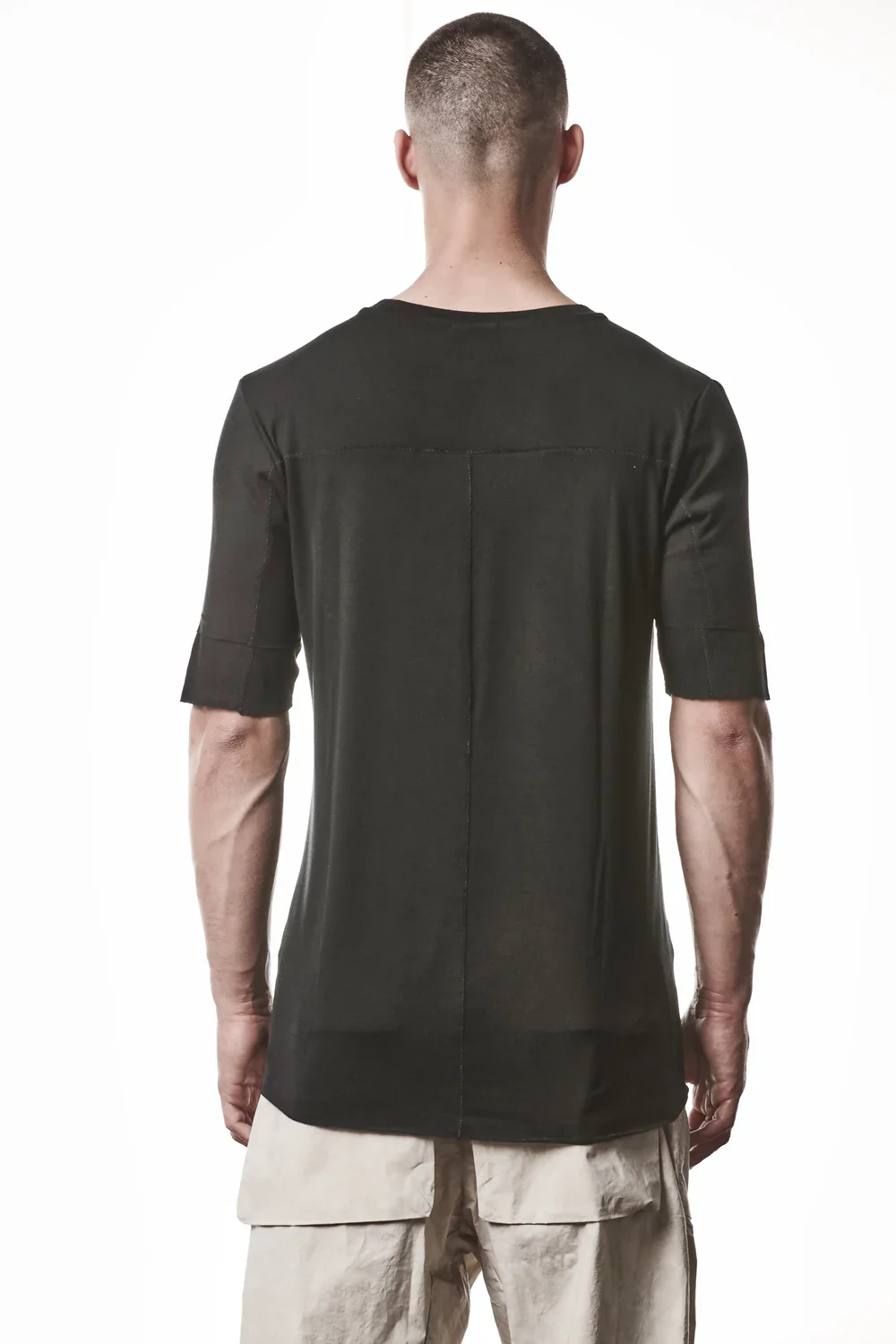 Black Round Neck Modal T-shirt MTS 940 - Image 6