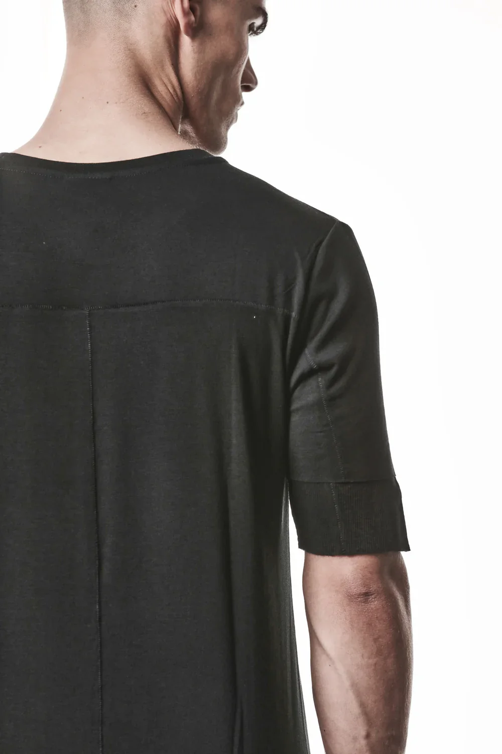 Black Round Neck Modal T-shirt MTS 940 - Image 7