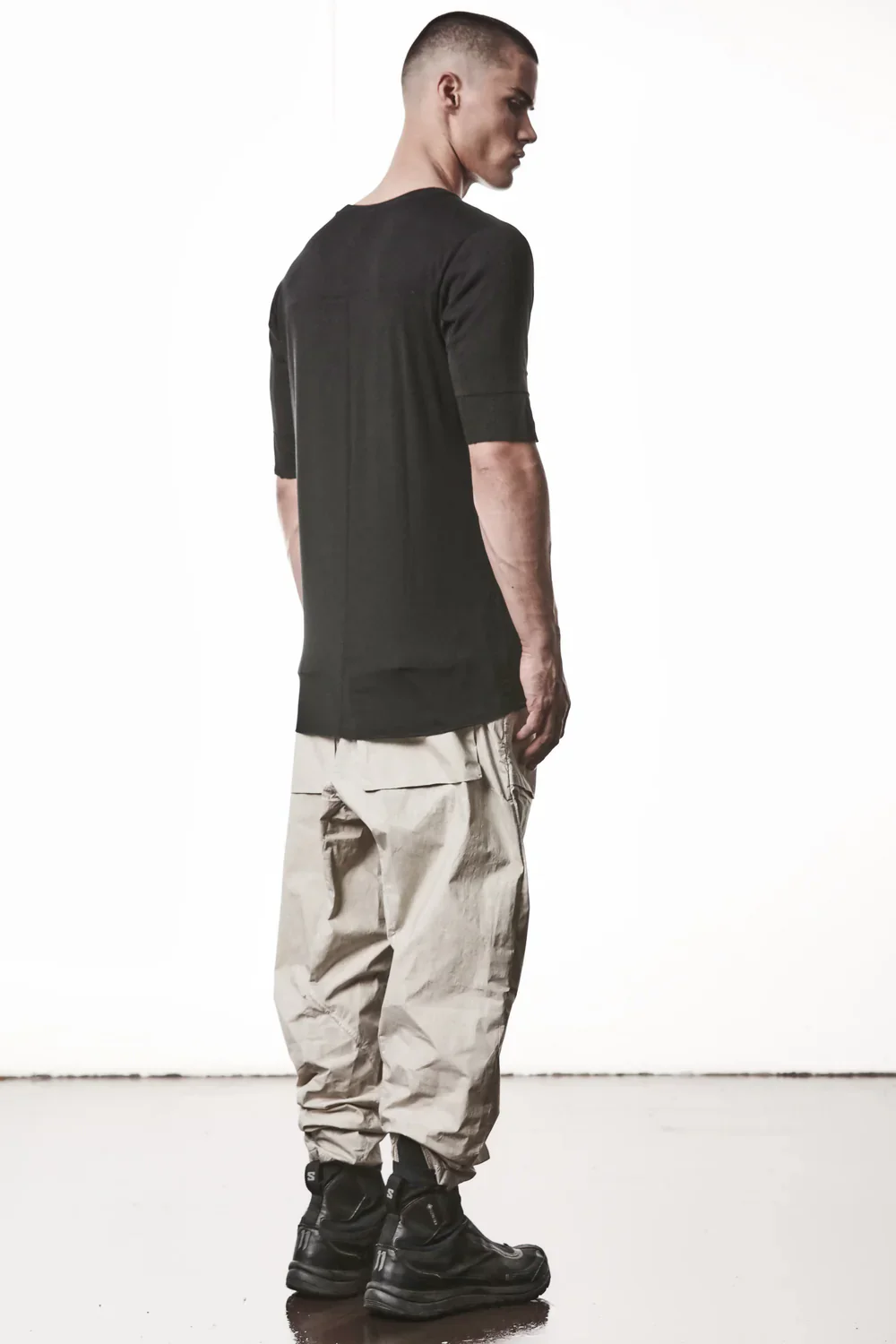 Black Round Neck Modal T-shirt MTS 940 - Image 9