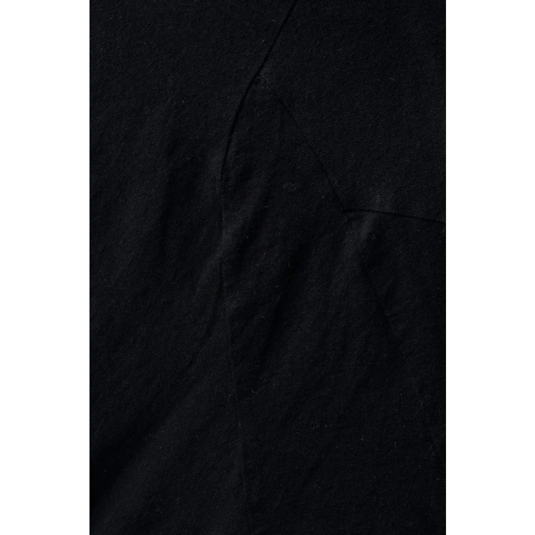 Black Soft Cotton Jersey Front Zipper Layered T-Shirt - Image 12
