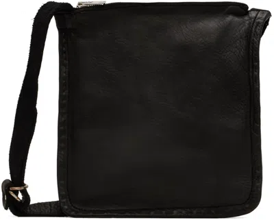 Black Soft Horse Leather Shoulder Messenger Bag W4 - Image 4