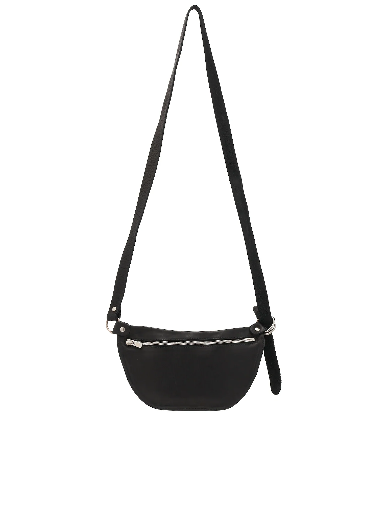 Black Soft Horse Leather Small Belt Bag Q100 - Image 6