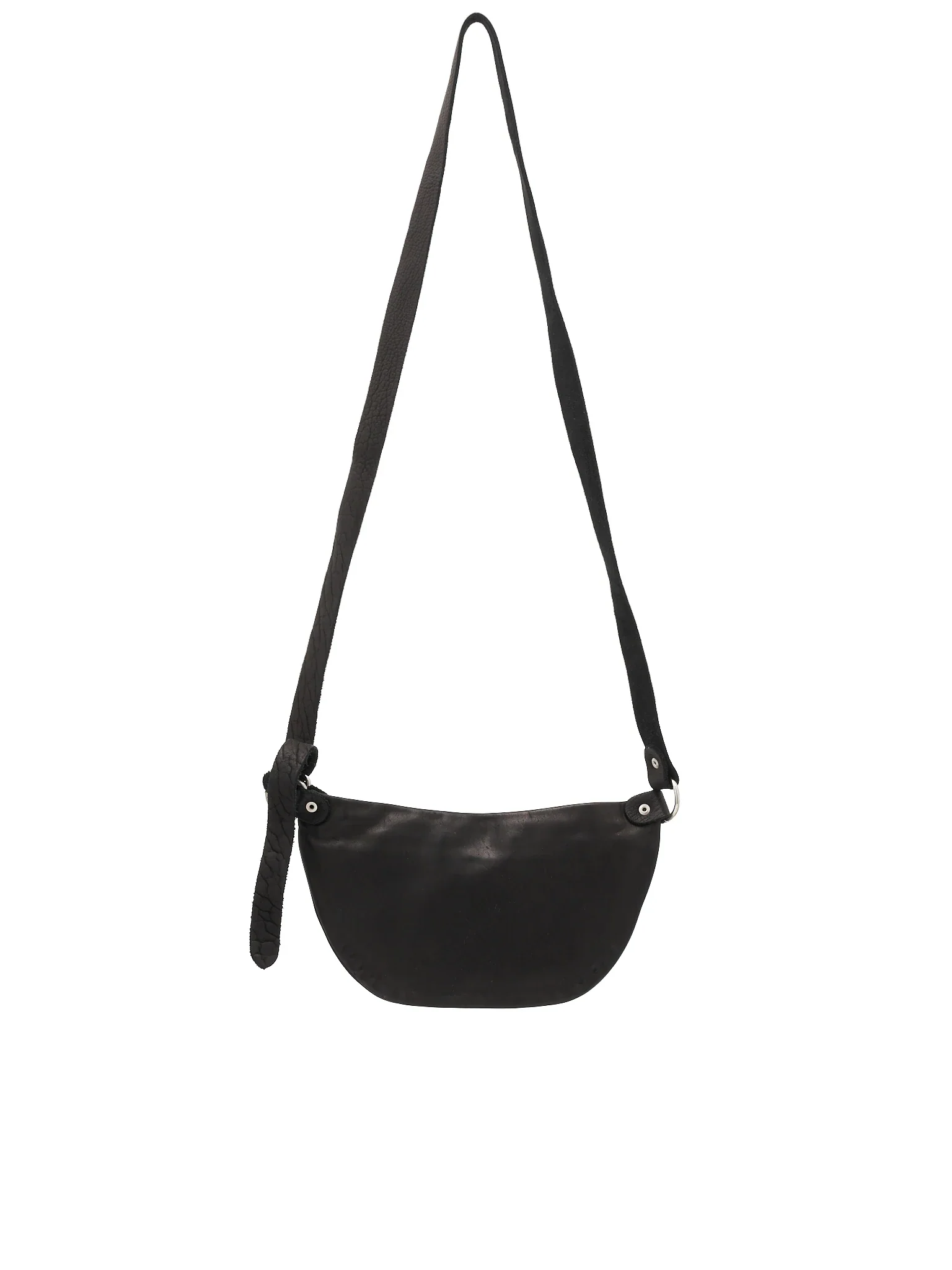 Black Soft Horse Leather Small Belt Bag Q100 - Image 7