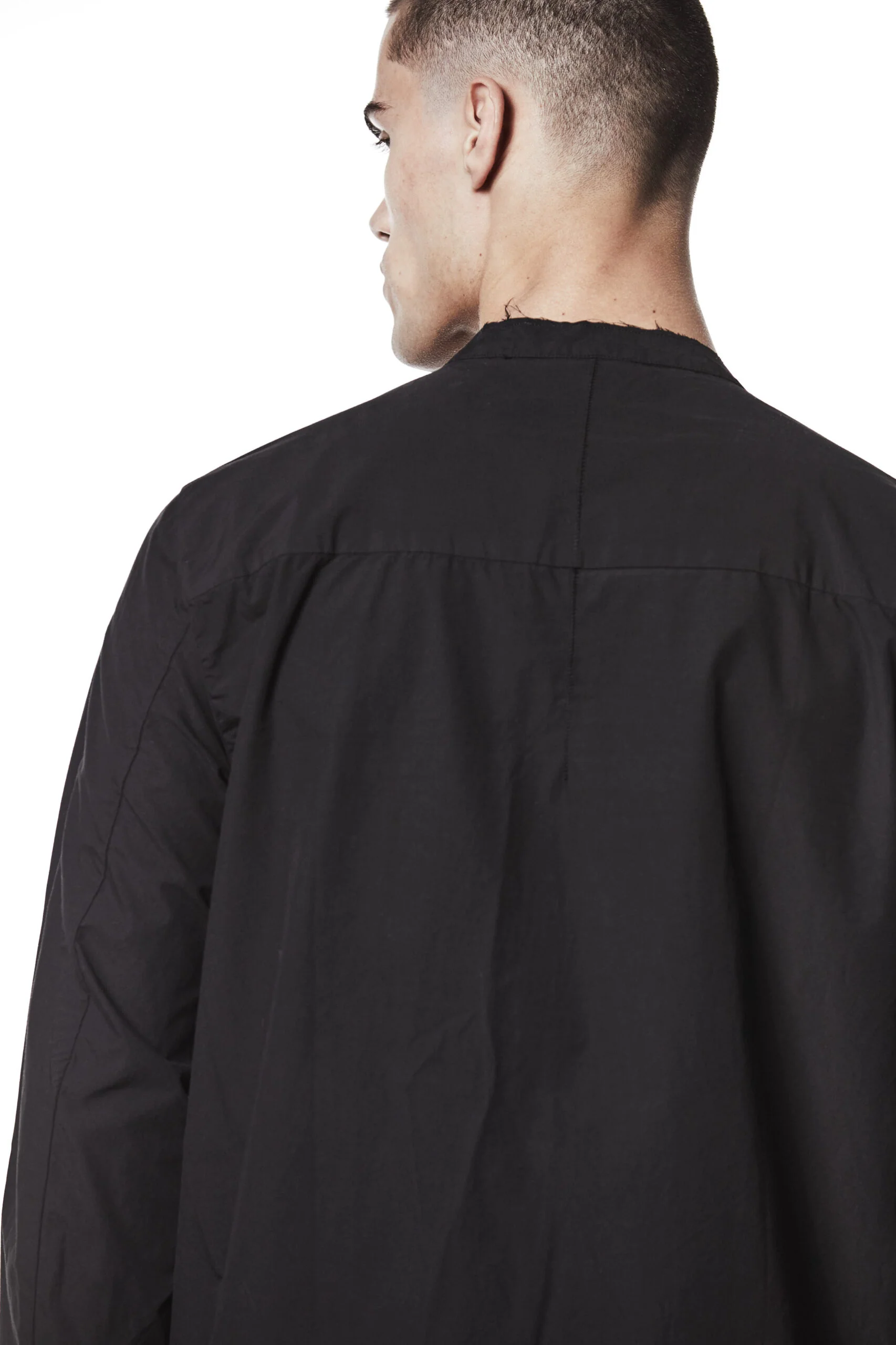 Black Stand Up Collar Shirt MH 177 - Image 6