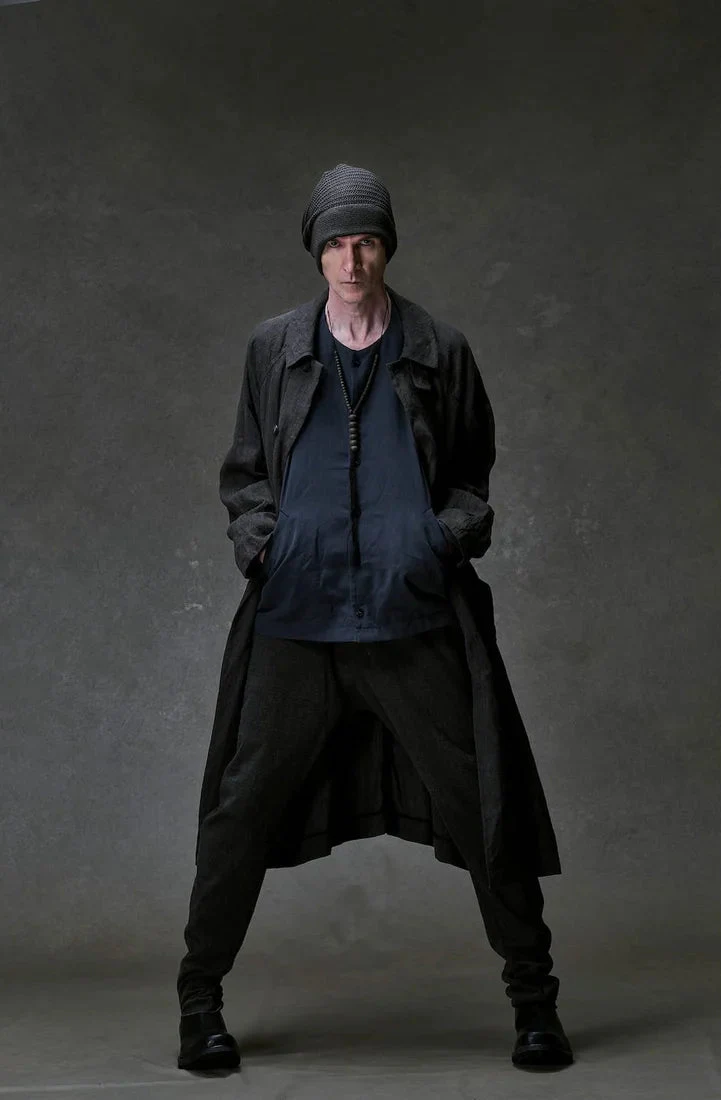Black Thick Cotton Drawstring Waist Slim Pants - Image 25