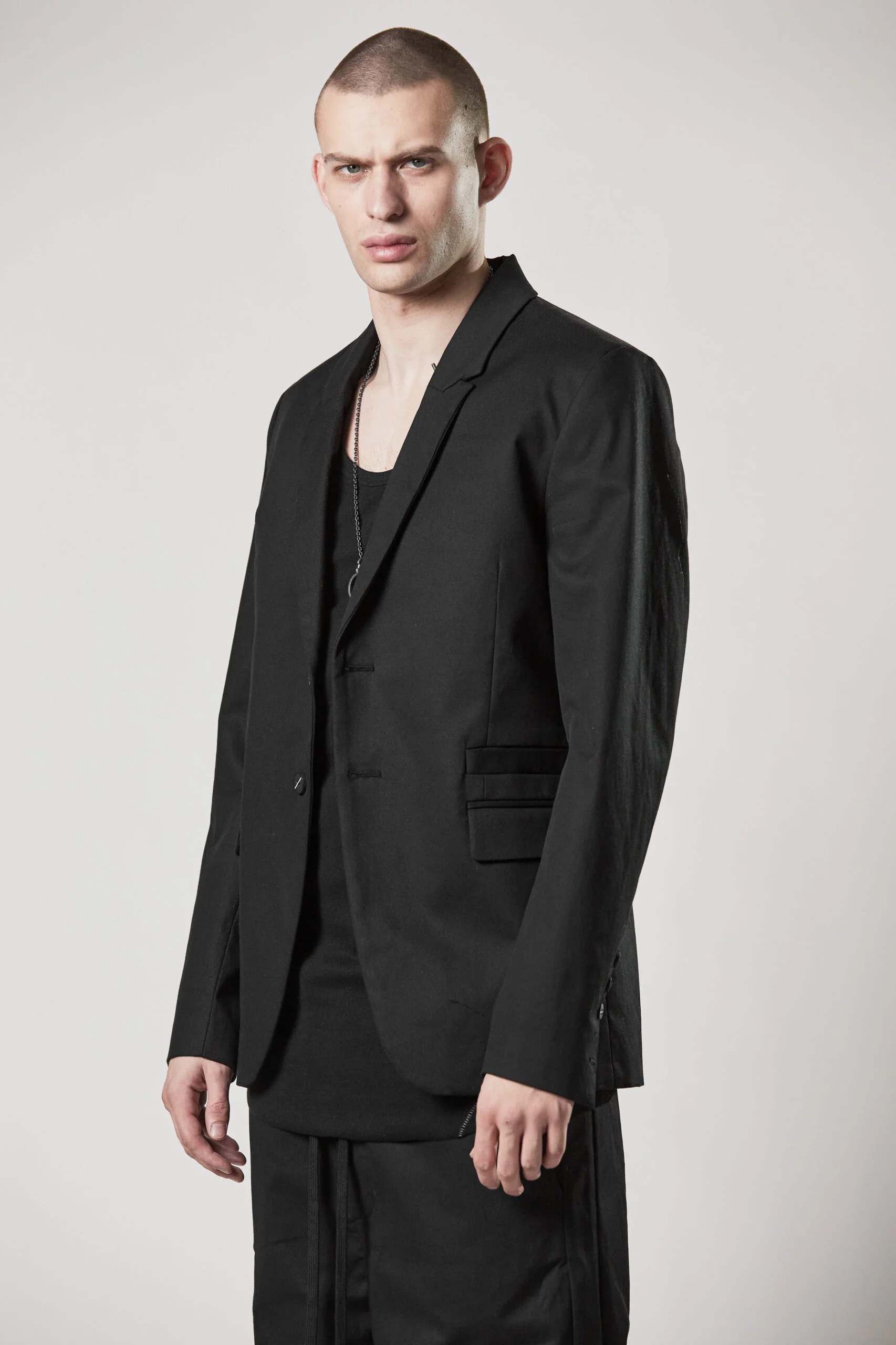 Black Two Button Blazer MB 52 - Image 3