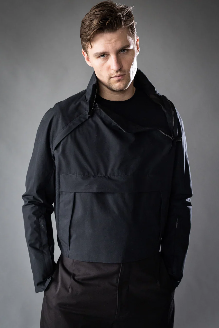 Black Ventile Cotton Amplitude Popover - Image 3