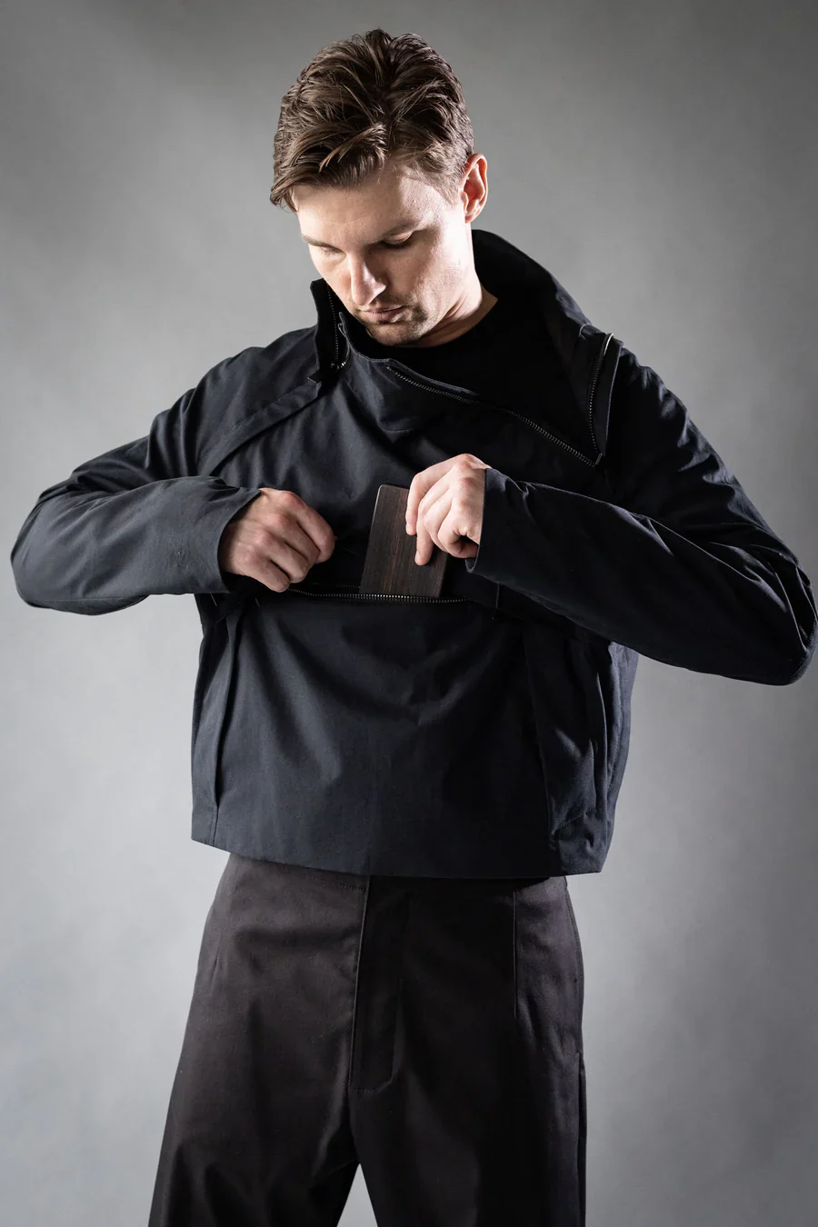Black Ventile Cotton Amplitude Popover - Image 4