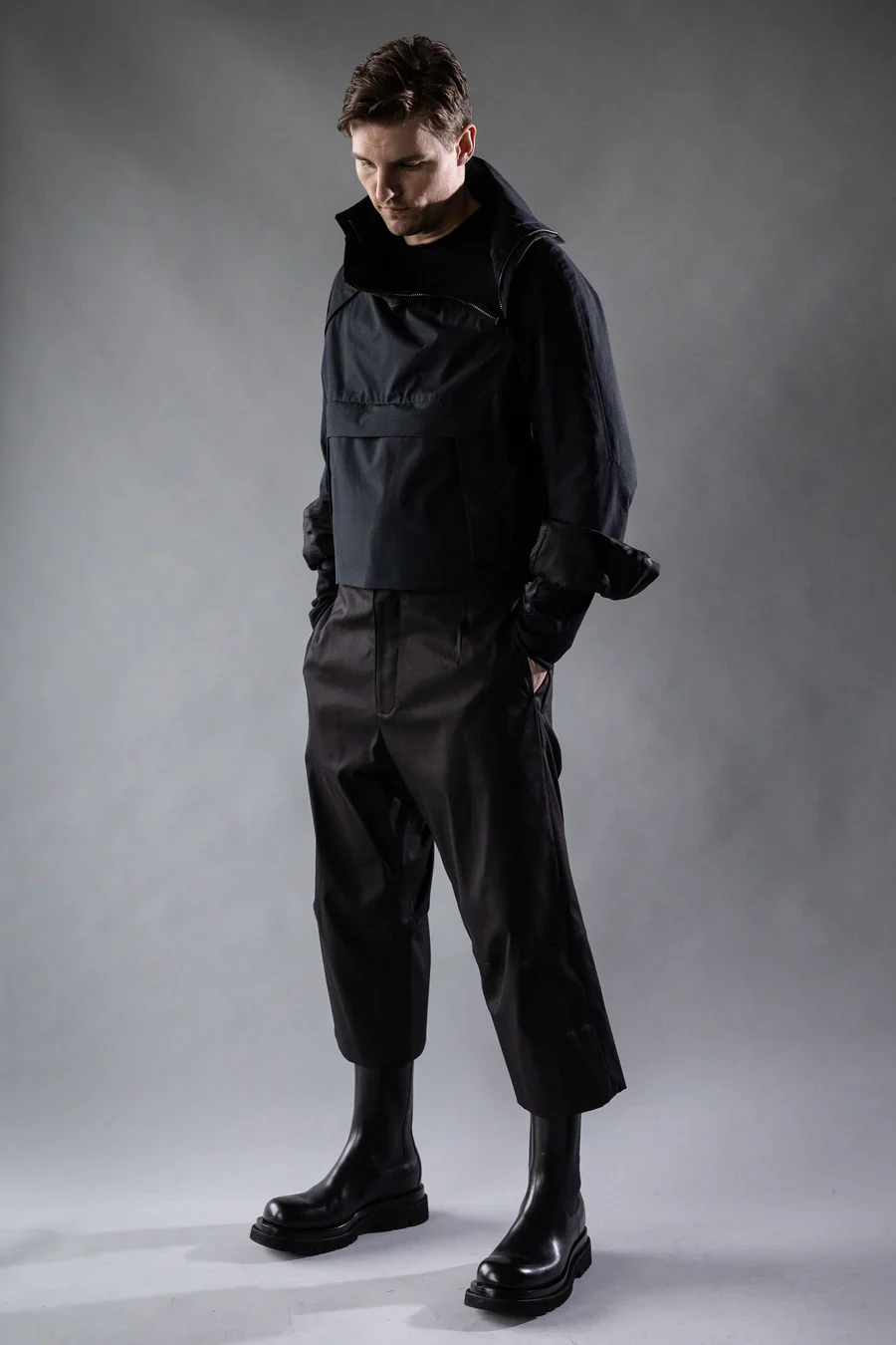 Black Ventile Cotton Amplitude Popover - Image 9