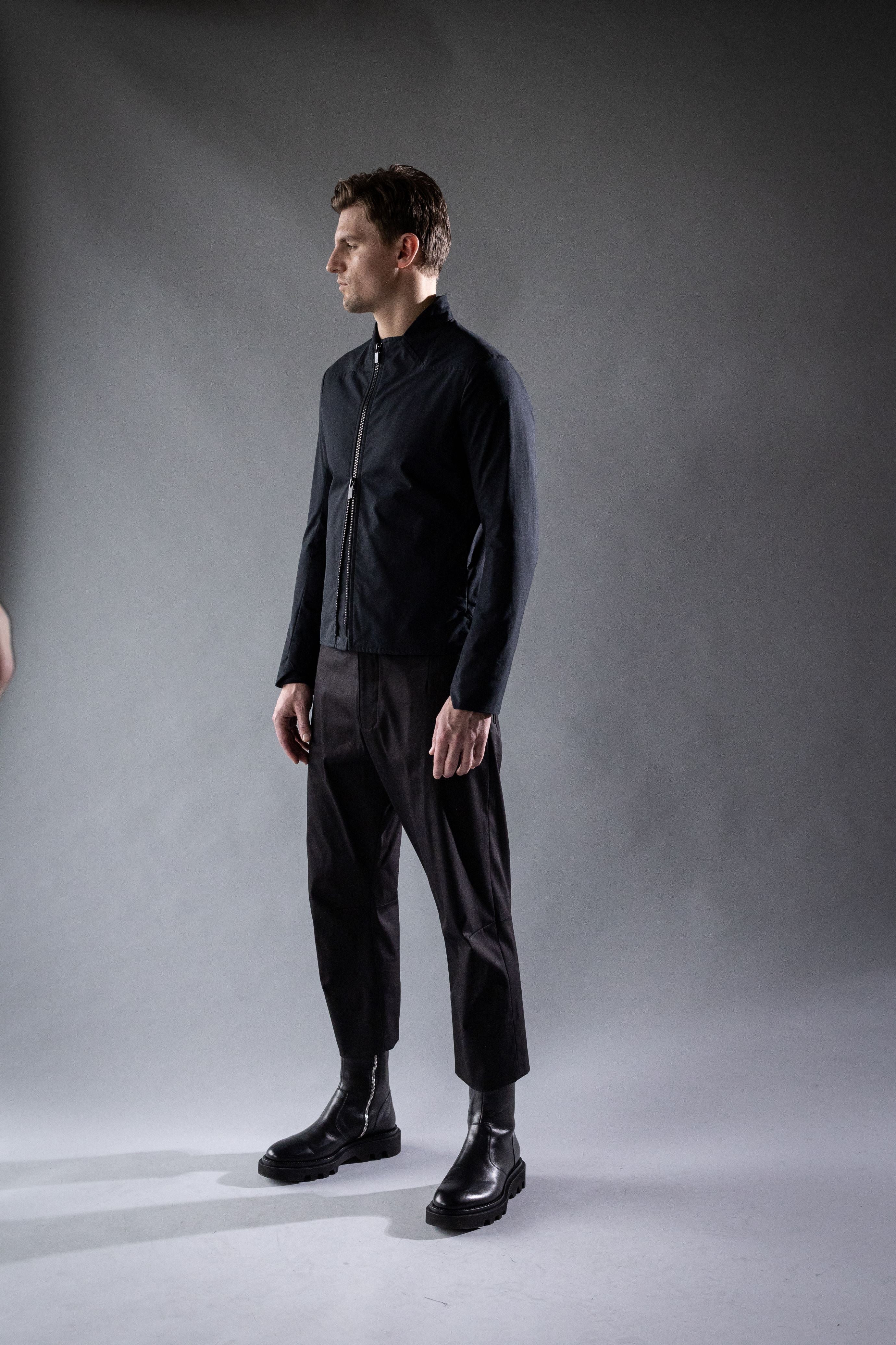 Black Ventile Cotton BEVEL JACKET - Image 4
