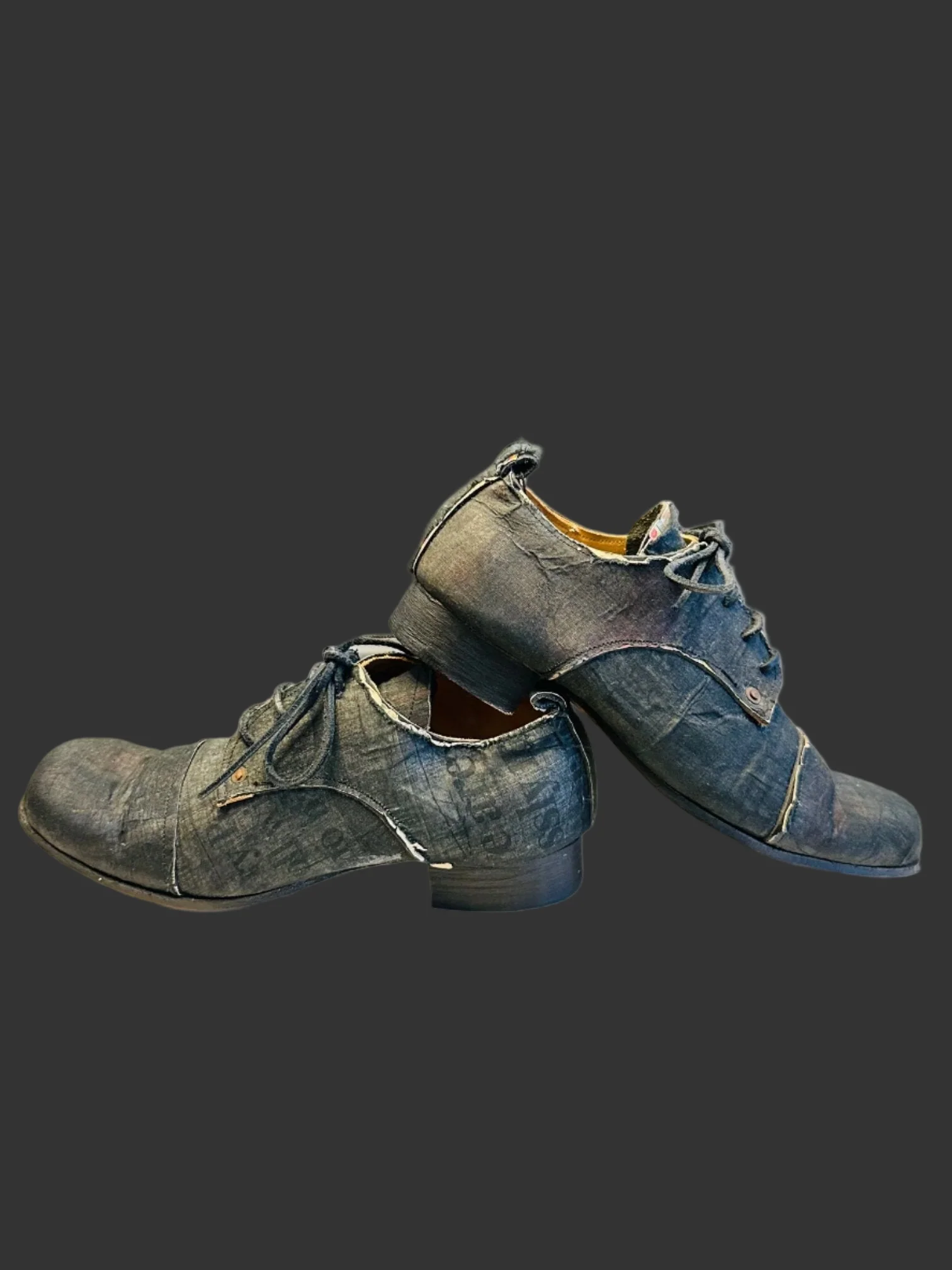 Black Voile over Newspaper Print Derbies by Paul Harnden - Image 11