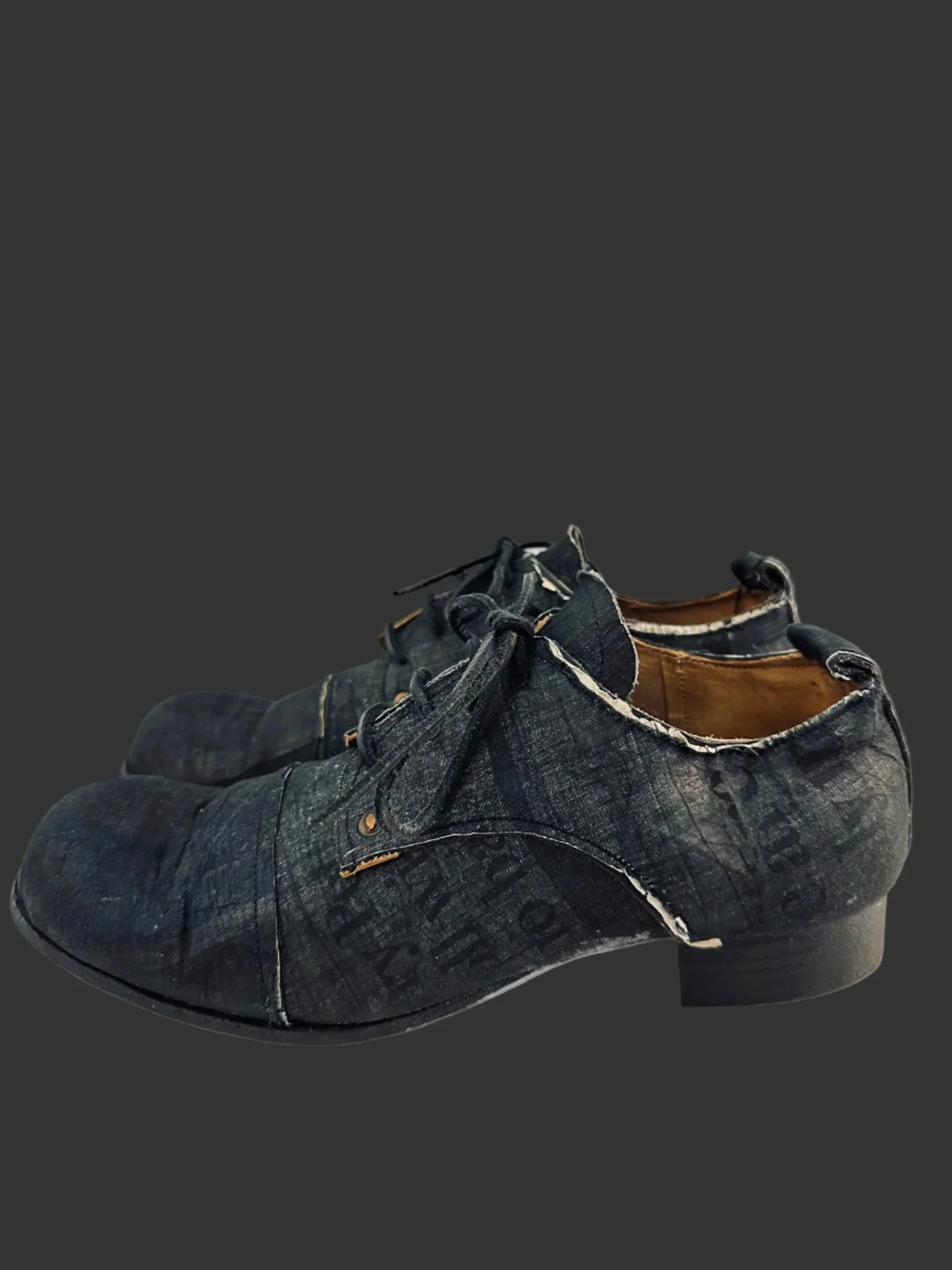 Black Voile over Newspaper Print Derbies by Paul Harnden - Image 4