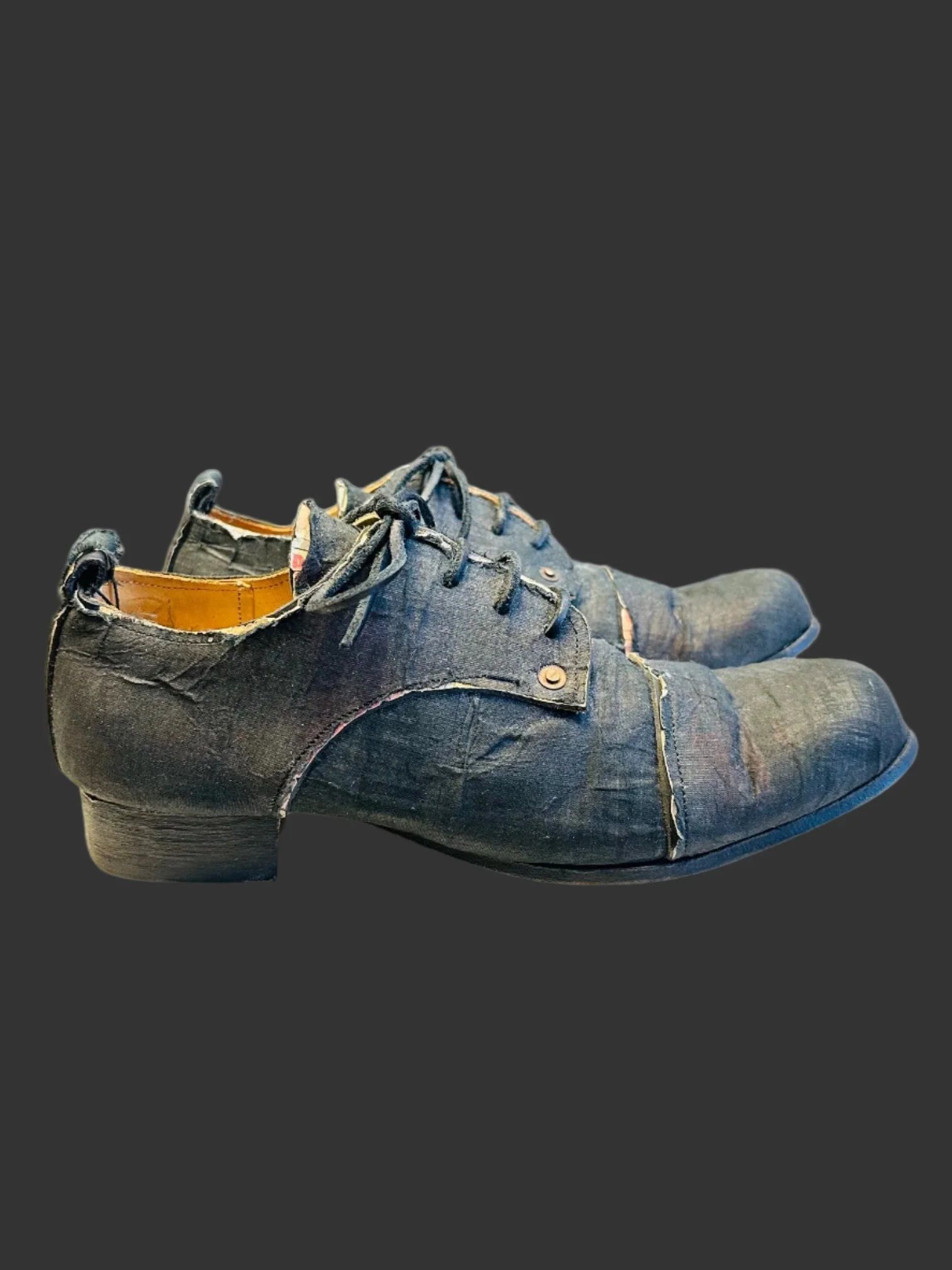 Black Voile over Newspaper Print Derbies by Paul Harnden - Image 6