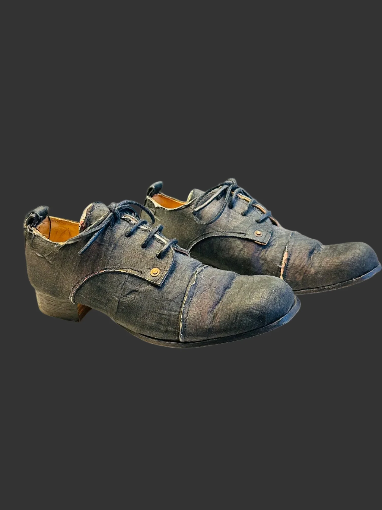 Black Voile over Newspaper Print Derbies by Paul Harnden - Image 7