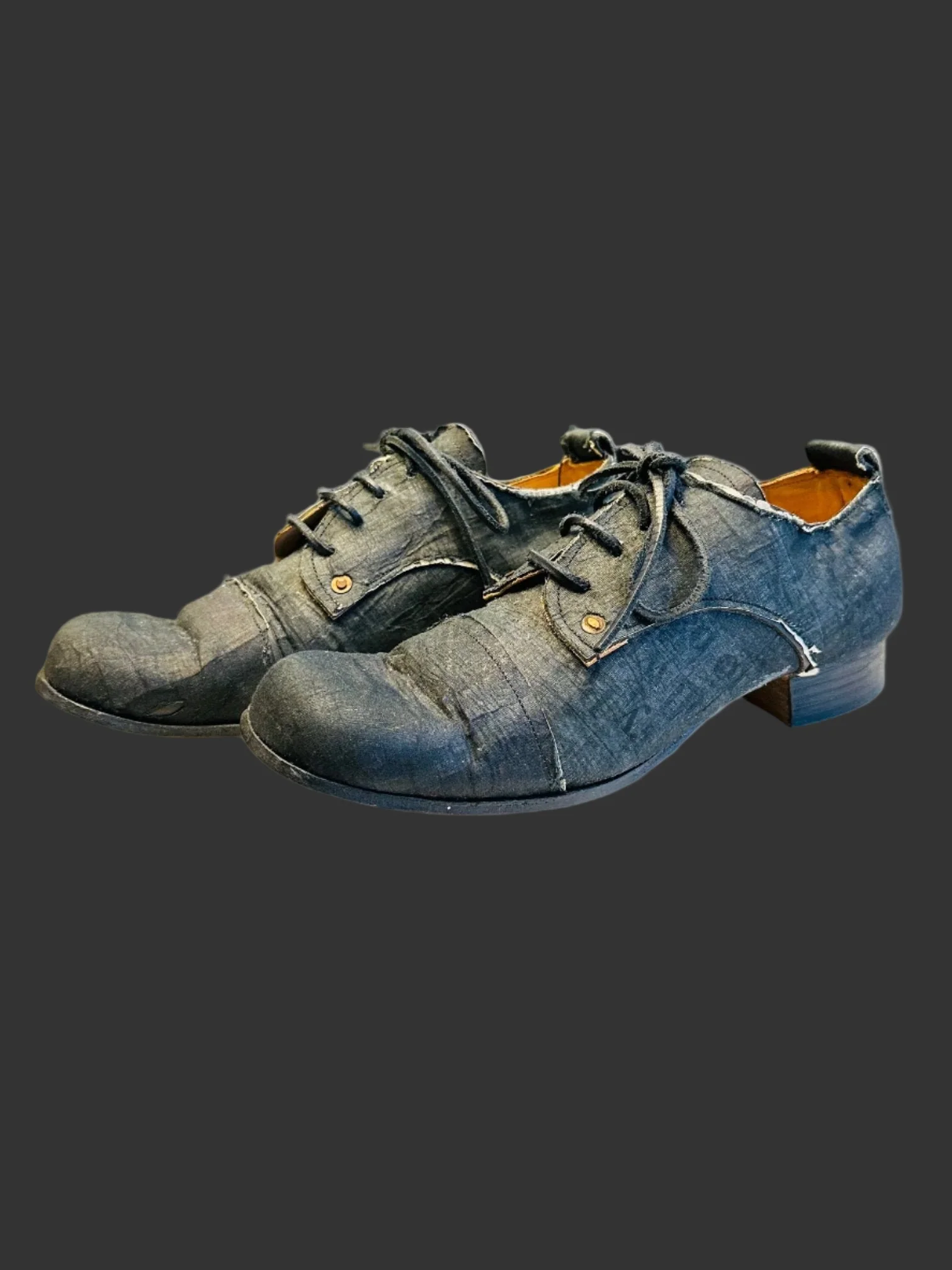 Black Voile over Newspaper Print Derbies by Paul Harnden - Image 8