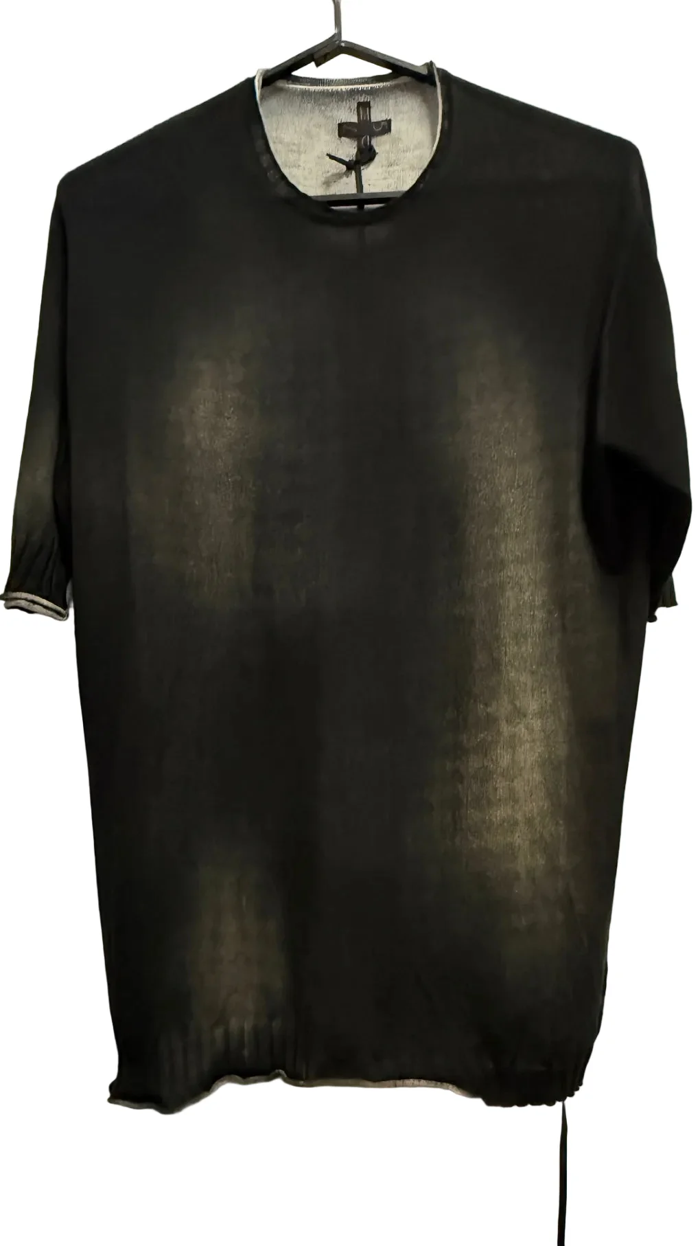 Black Wash Short Sleeve Sweater - Image 3