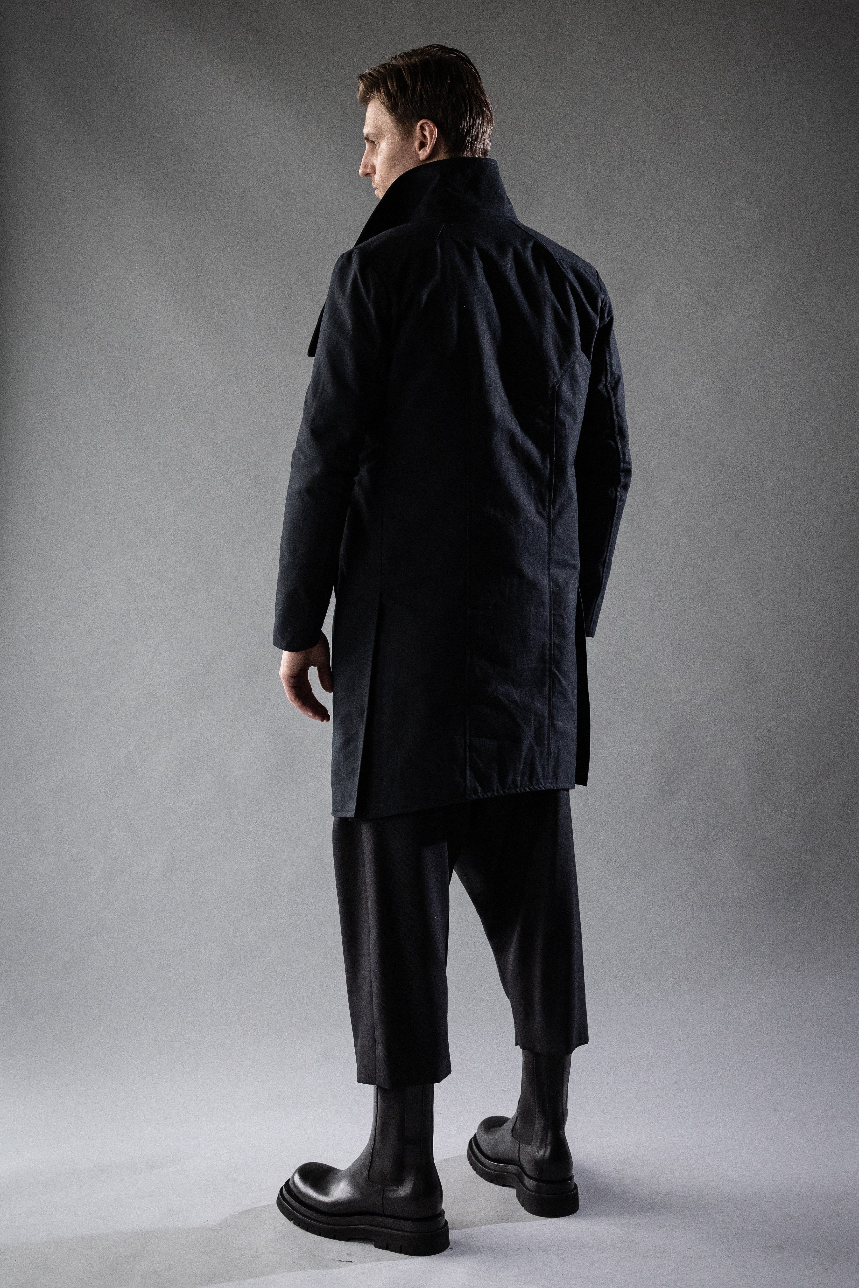 Black Wool Twill TIDAL Trousers - Image 7