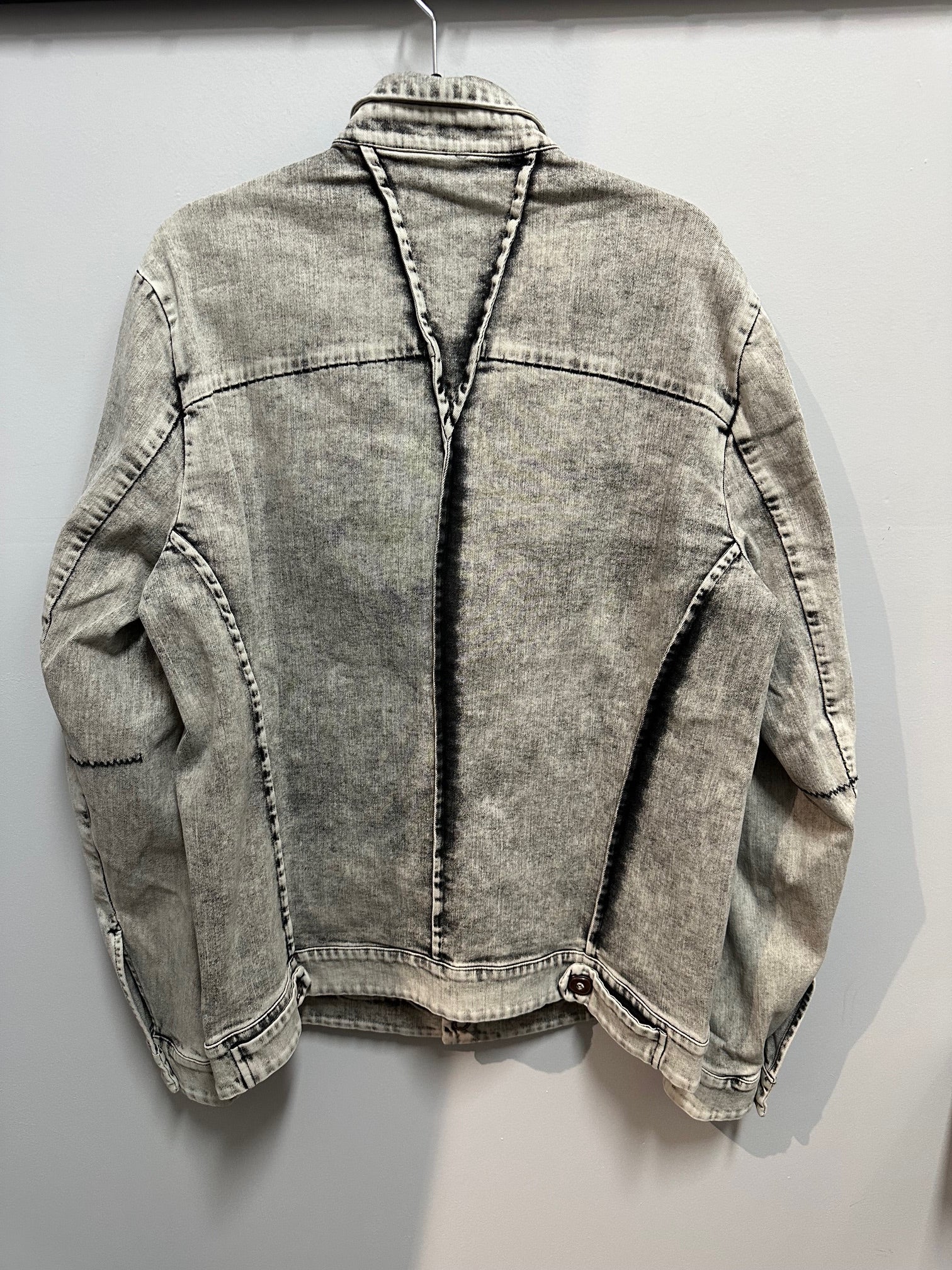 Bleach Dyed Denim Trucker Jacket M3420 - Image 5