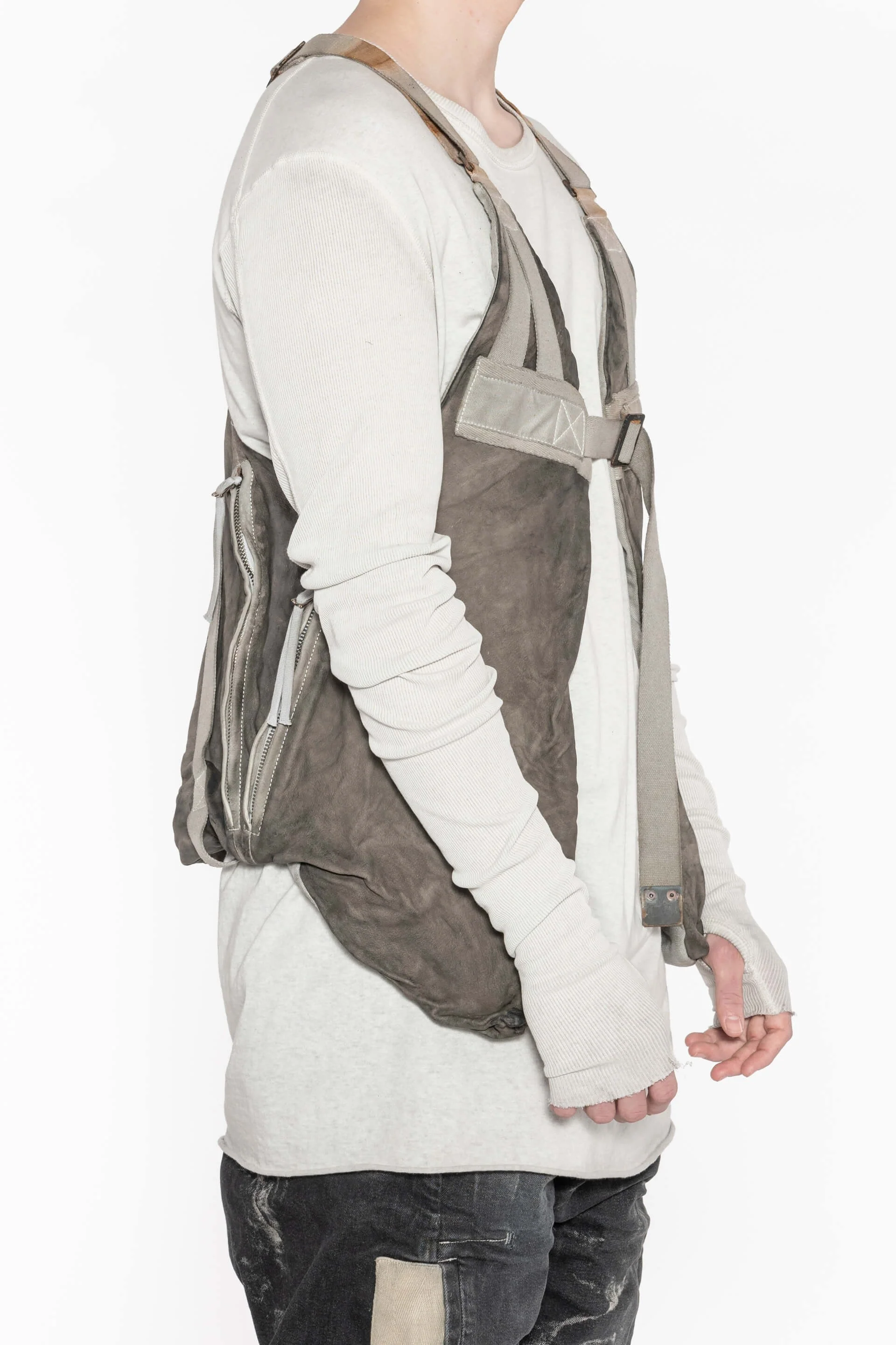 Carbon Grey Kangaroo Leather Vestbag 2.1 - Image 6