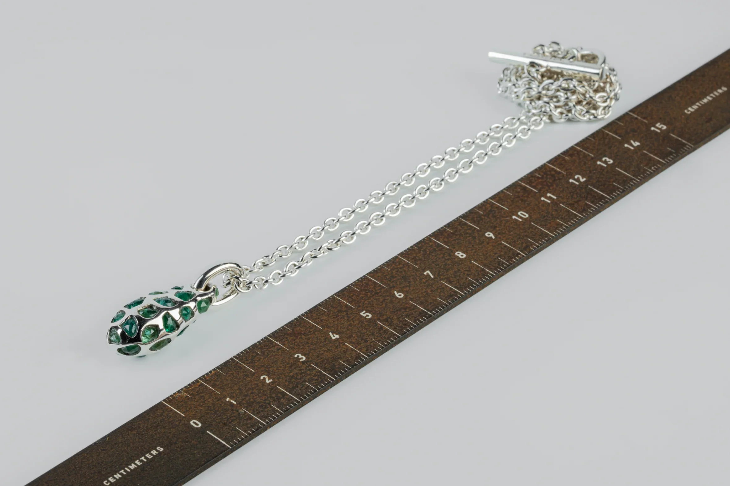 Chrysalis Necklace Nympha Mega Pavé Emeralds 1630-1-PA+EMER - Image 4