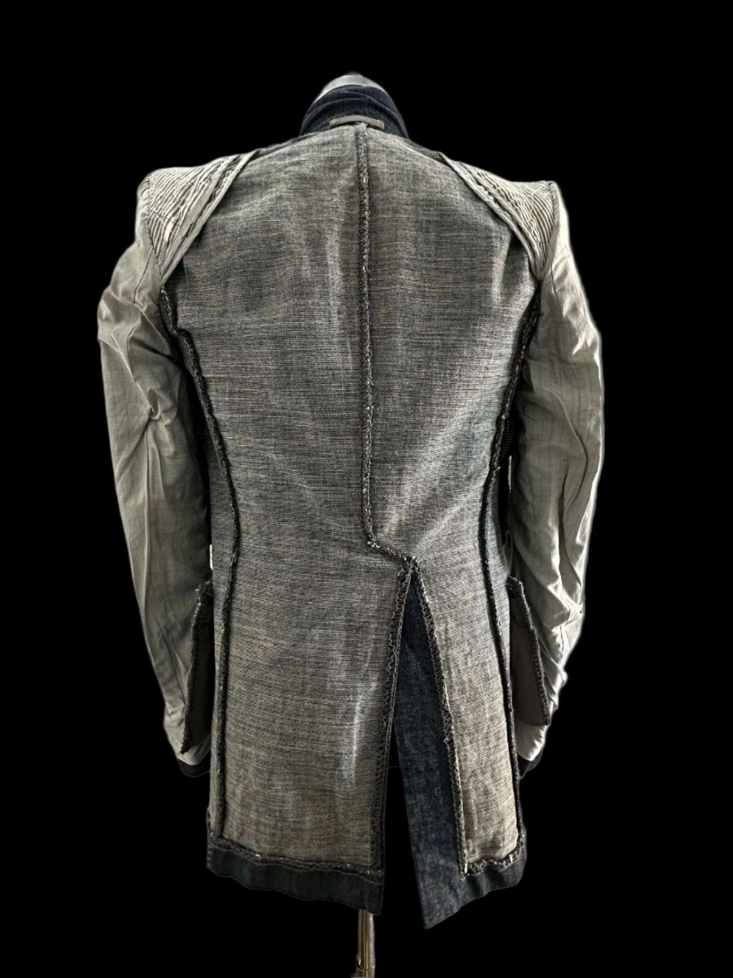 Dark Blue Heavy Japanese Denim Overlock Blazer by Carol Christian Poell - Image 12