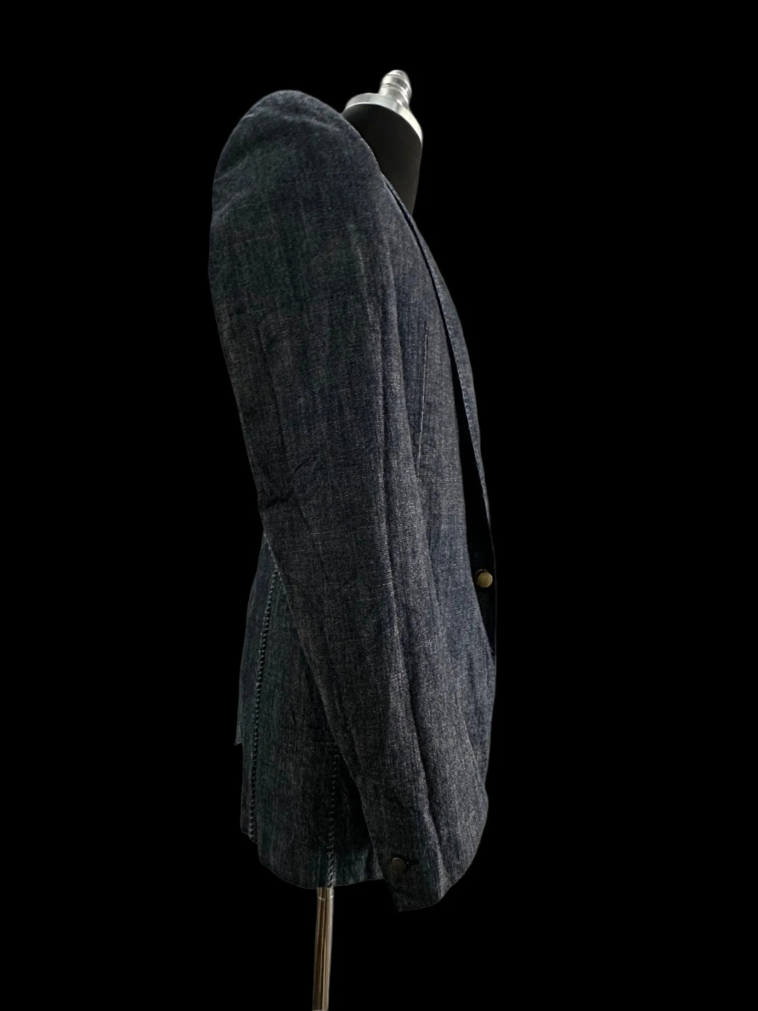 Dark Blue Heavy Japanese Denim Overlock Blazer by Carol Christian Poell - Image 7