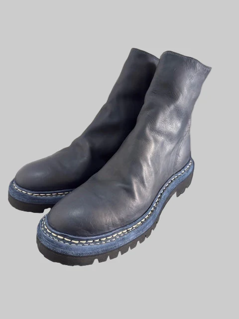 Dark Blue Norwegian Welt Back Zip Boots 796V_N - Image 3