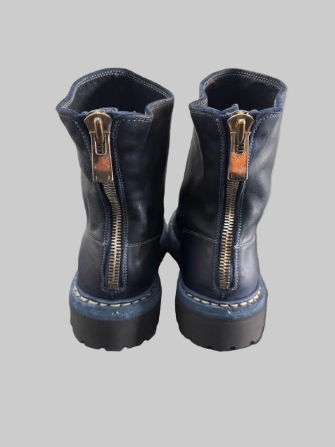 Dark Blue Norwegian Welt Back Zip Boots 796V_N - Image 6