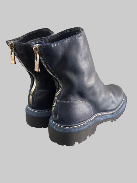 Dark Blue Norwegian Welt Back Zip Boots 796V_N - Image 7