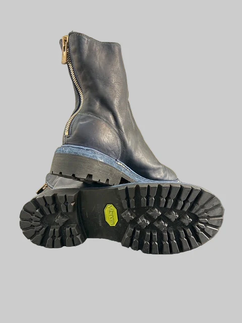 Dark Blue Norwegian Welt Back Zip Boots 796V_N - Image 9