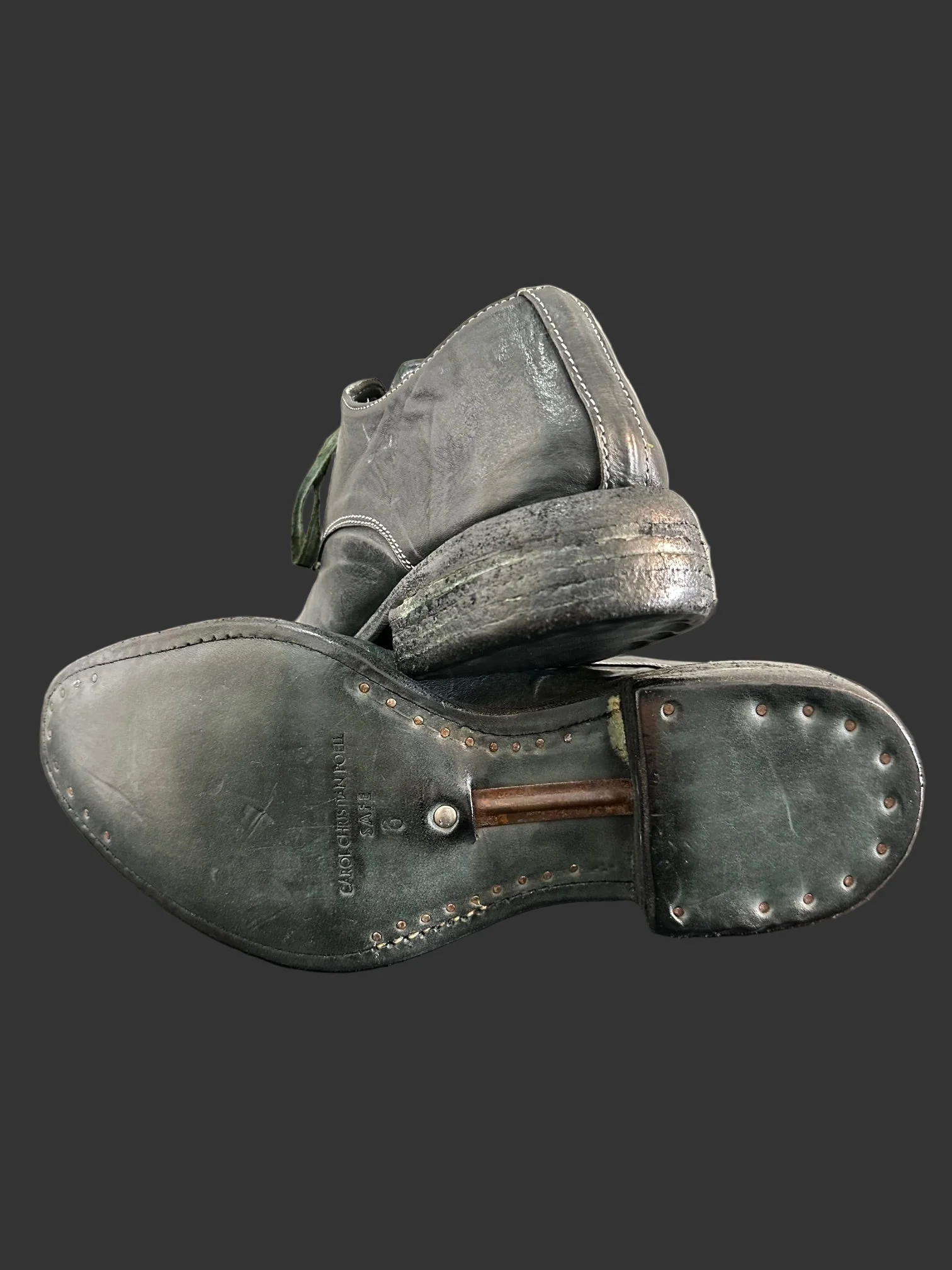 Dark Green Object Dyed Derbies AM2600L ROOMS-PTC12 by Carol Christian Poell - Image 9