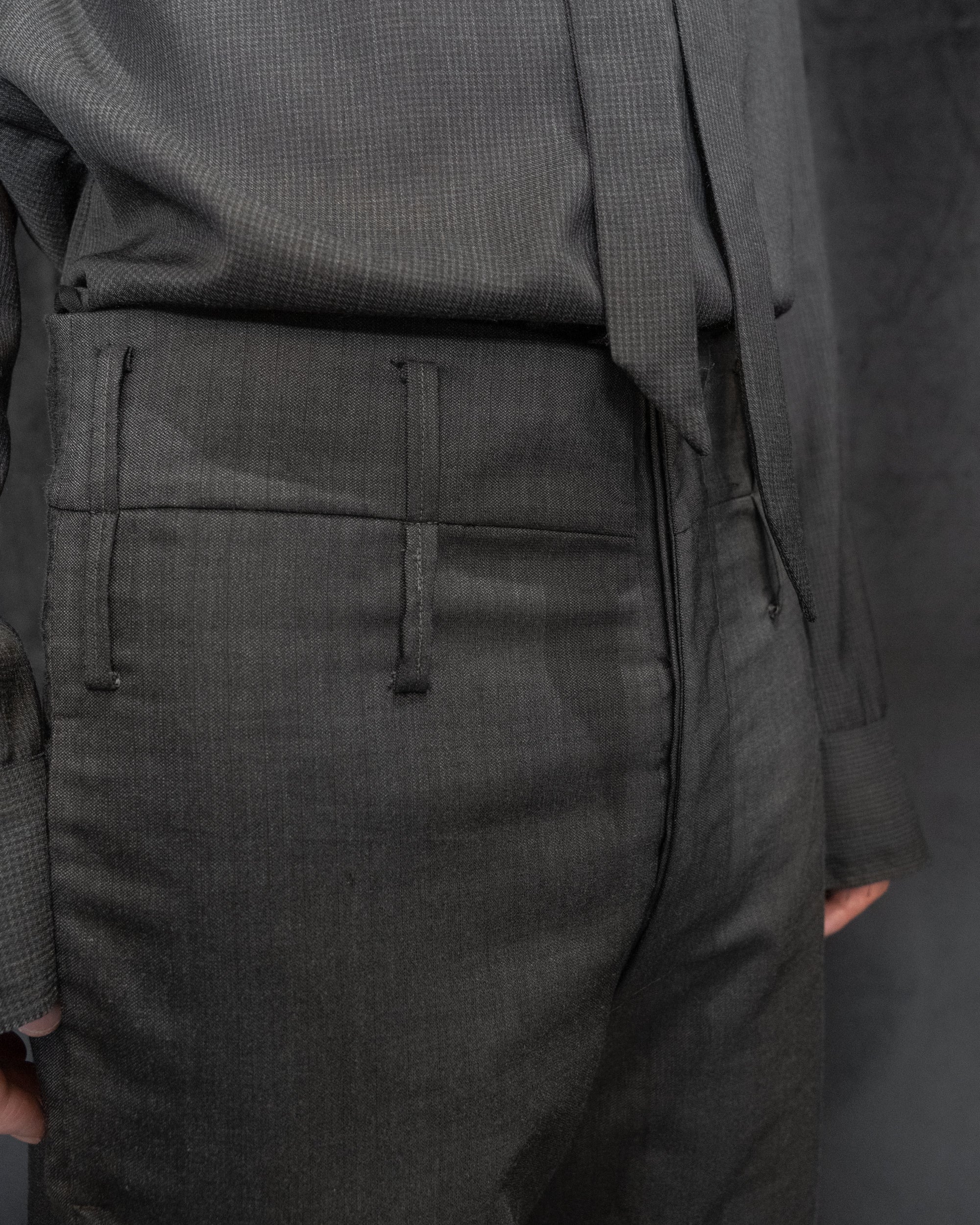 Dark Grey High Waist Wide Leg Trouser - Image 7