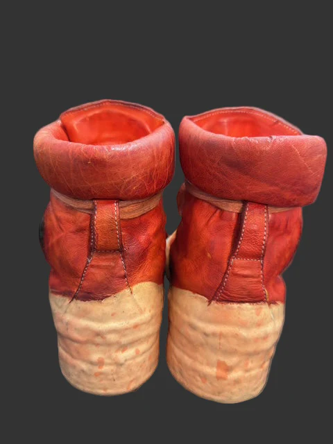 Dirty Red Kangaroo Leather One Piece Prosthetic Latex Dripped Sneakers by Carol Christian Poell - Image 8