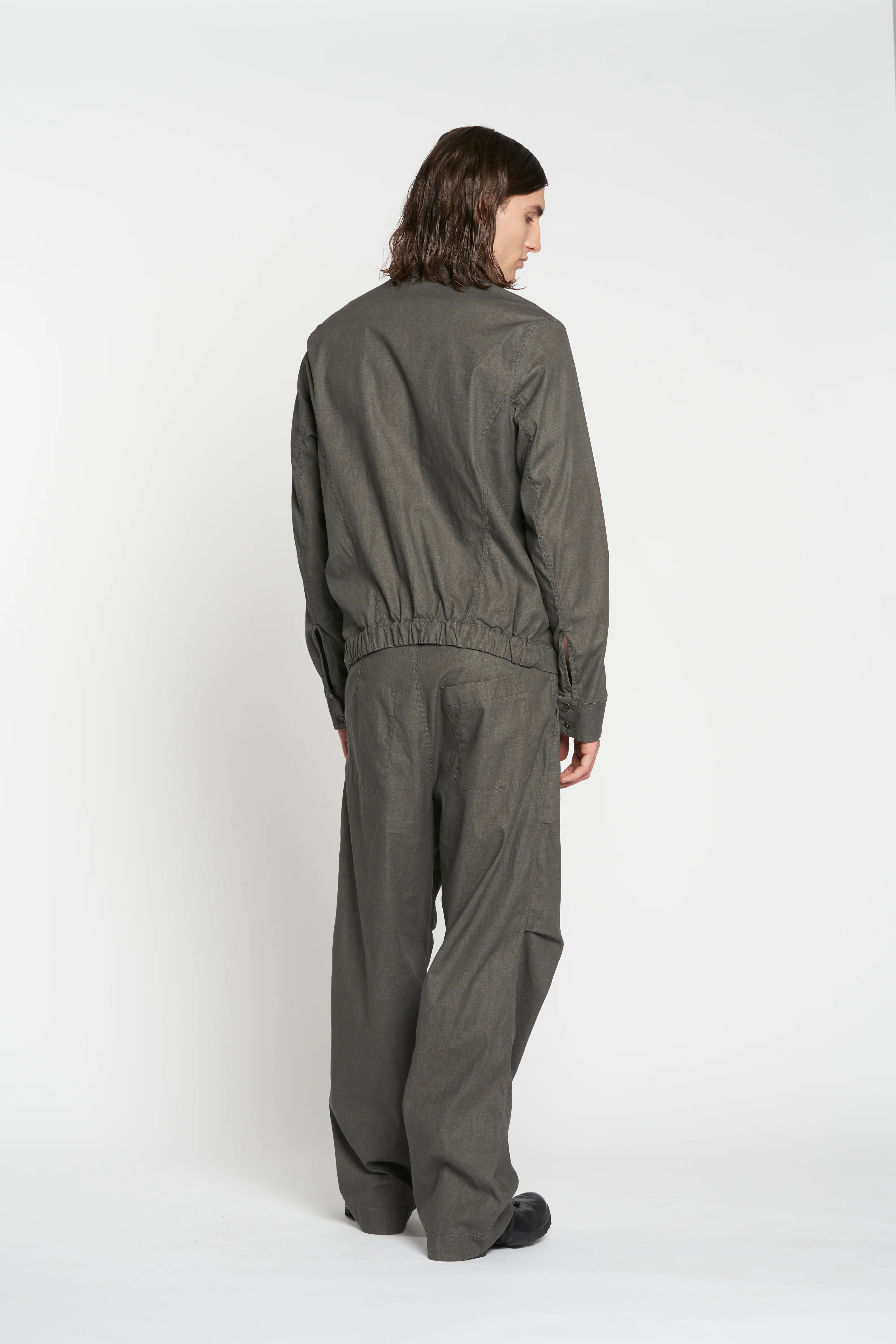 Grey and Blue Grey Reversible Harrington Zipper Jacket - Image 5