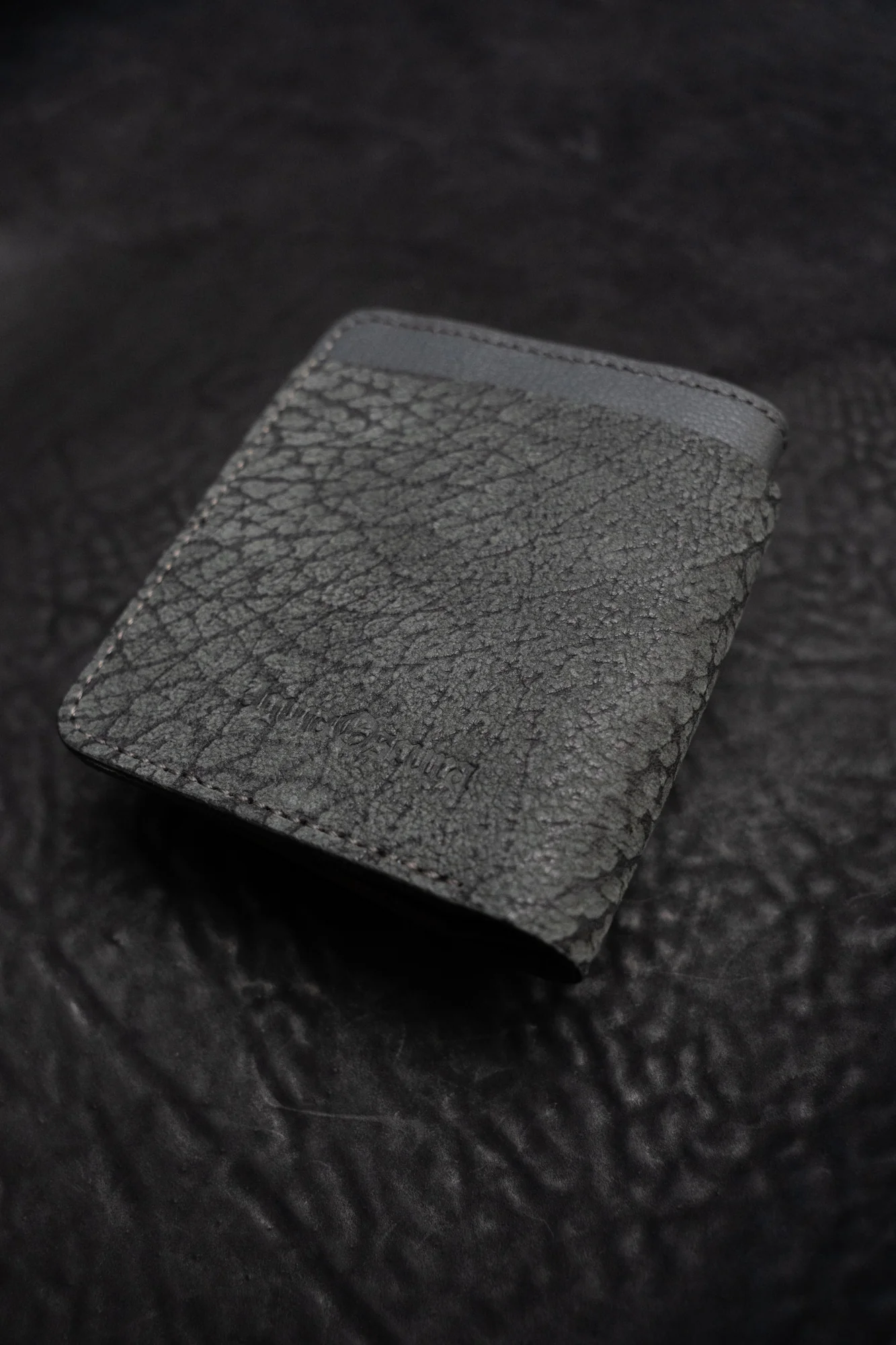 Grey Bovine Double Bifold Wallet - Image 3