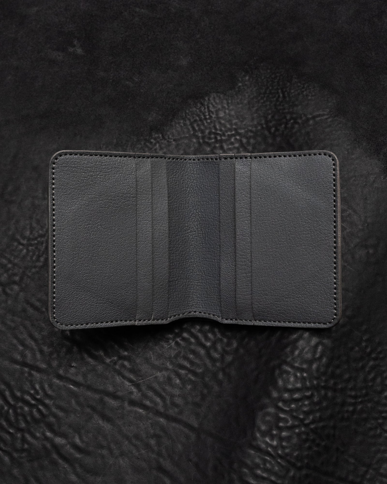 Grey Bovine Double Bifold Wallet - Image 4
