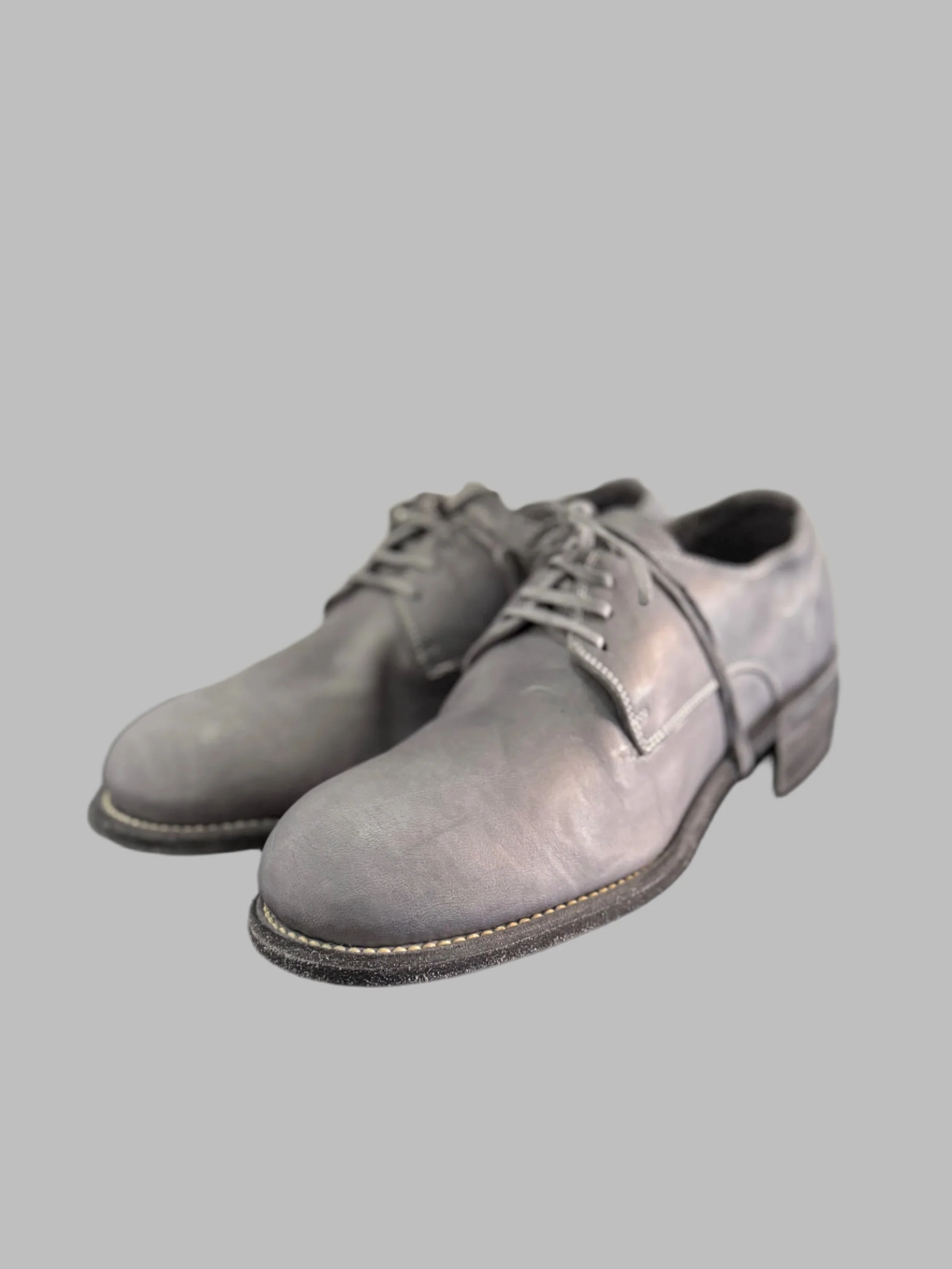 Grey Classic Double Heel Derbies 792X - Image 4