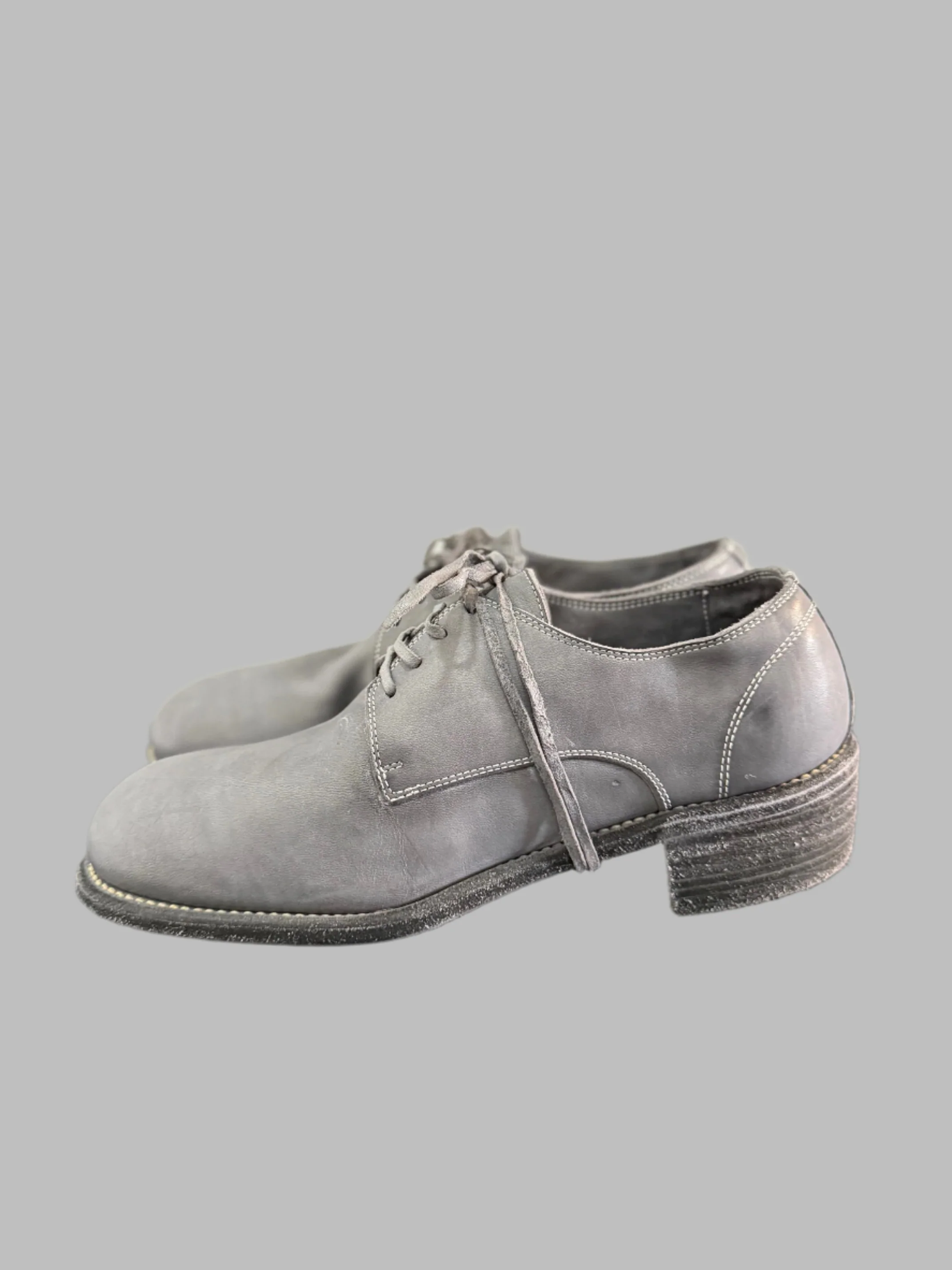 Grey Classic Double Heel Derbies 792X - Image 5