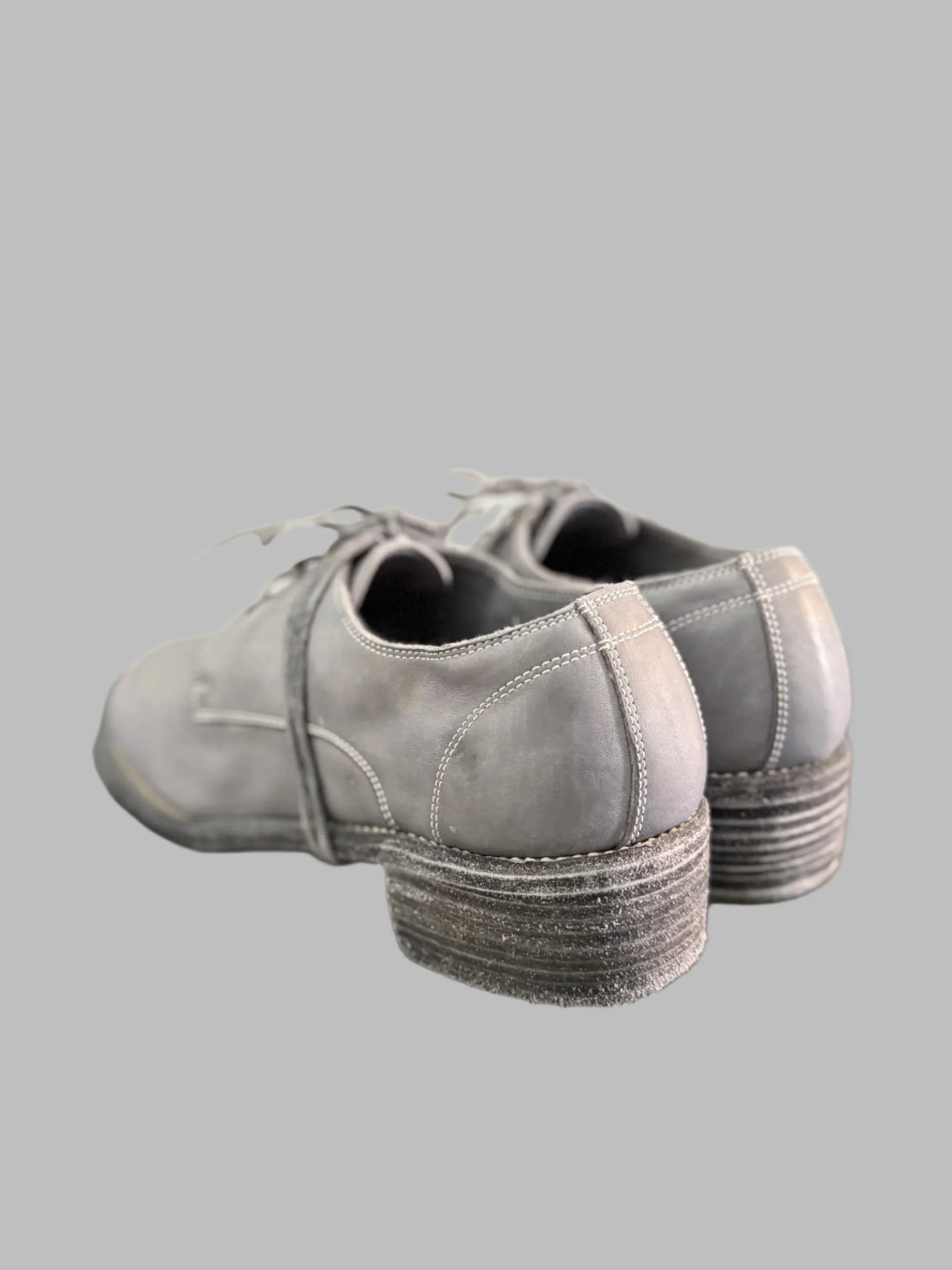 Grey Classic Double Heel Derbies 792X - Image 6