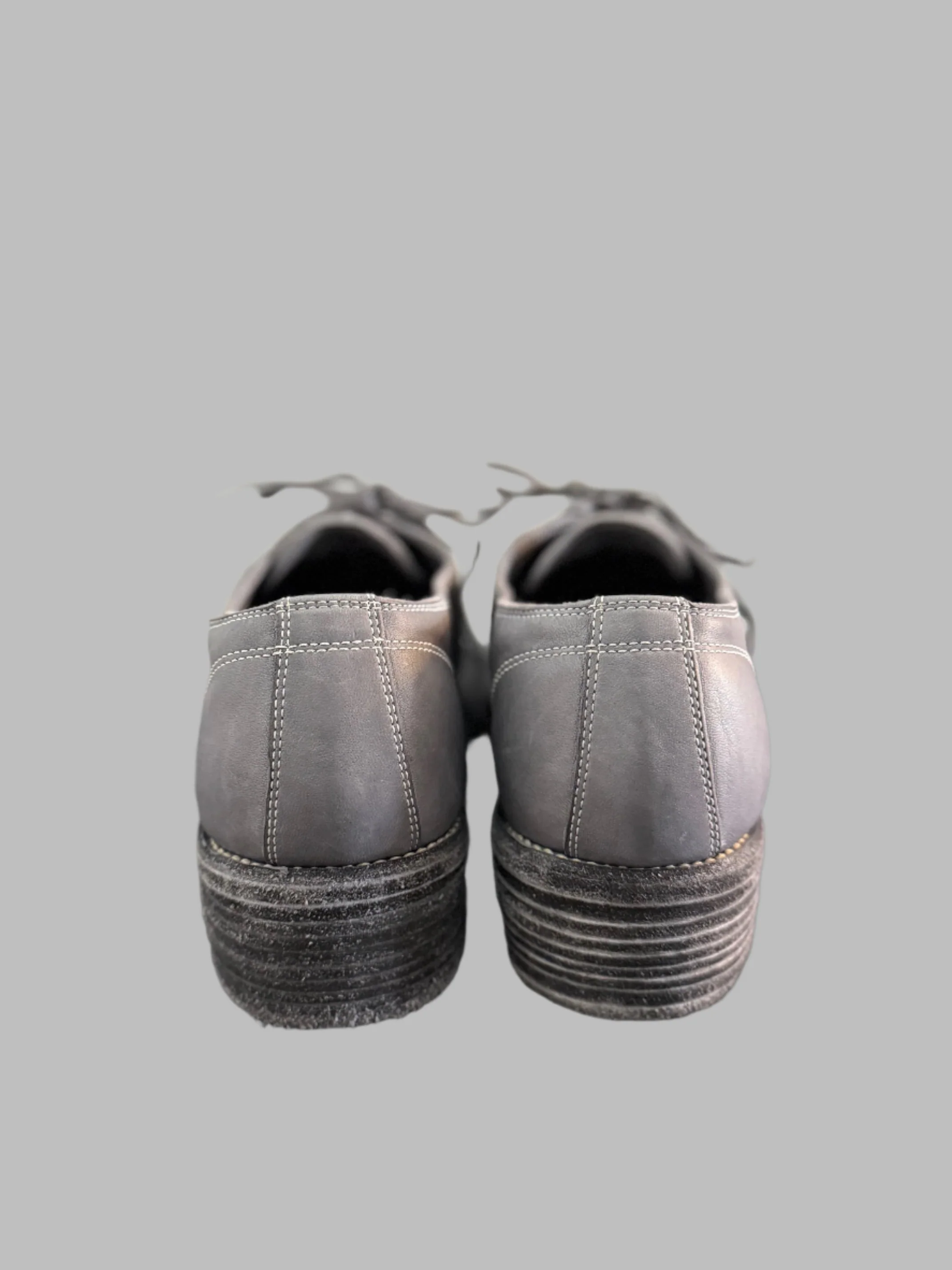 Grey Classic Double Heel Derbies 792X - Image 7