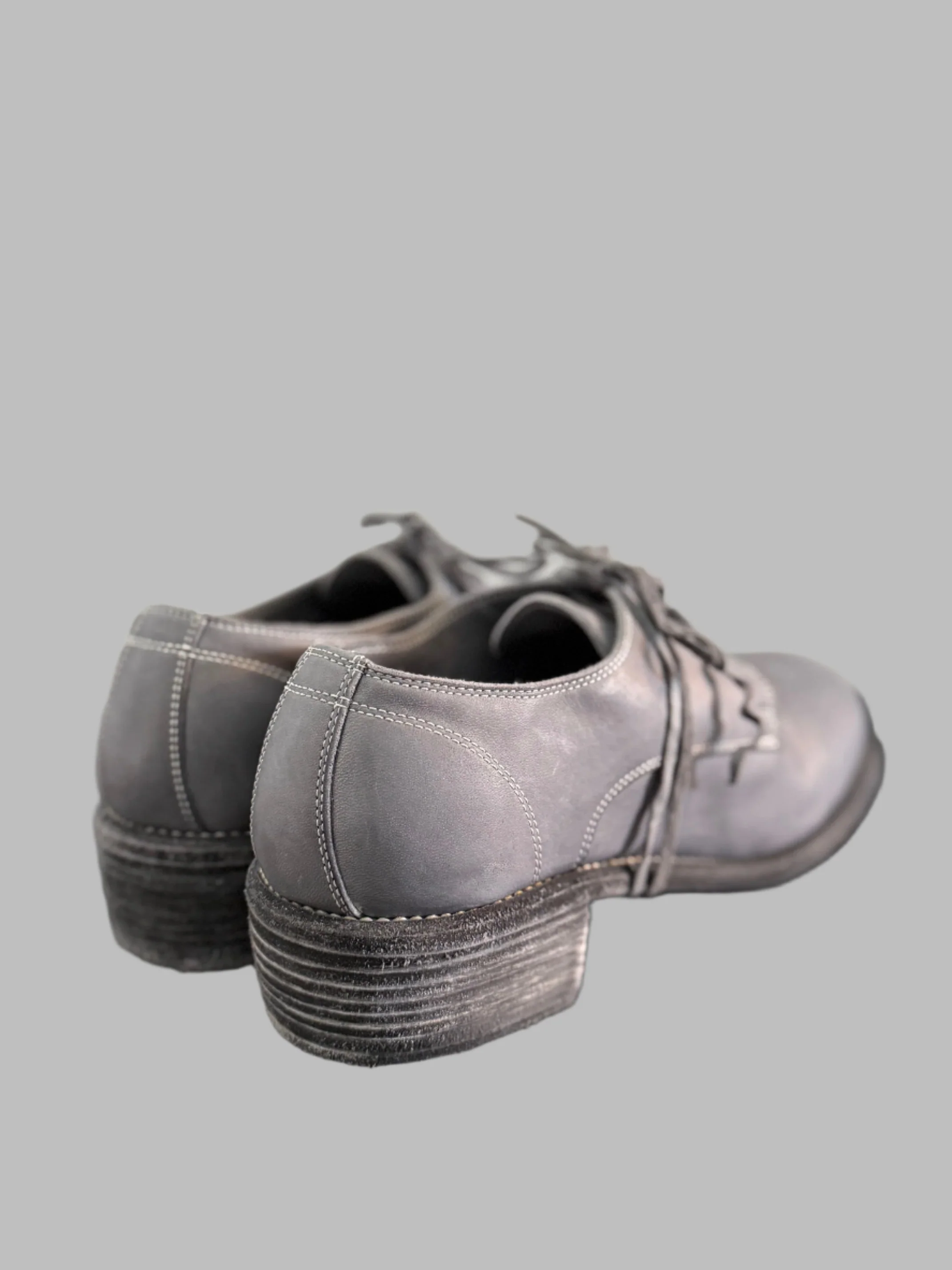 Grey Classic Double Heel Derbies 792X - Image 8