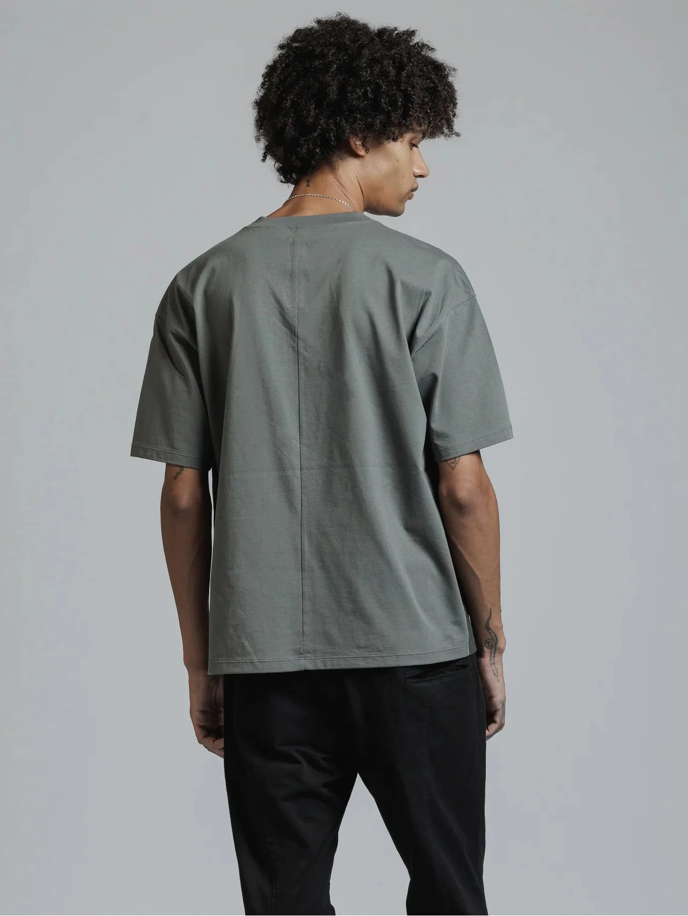 Grey Printed Landscape T-shirt - Image 4