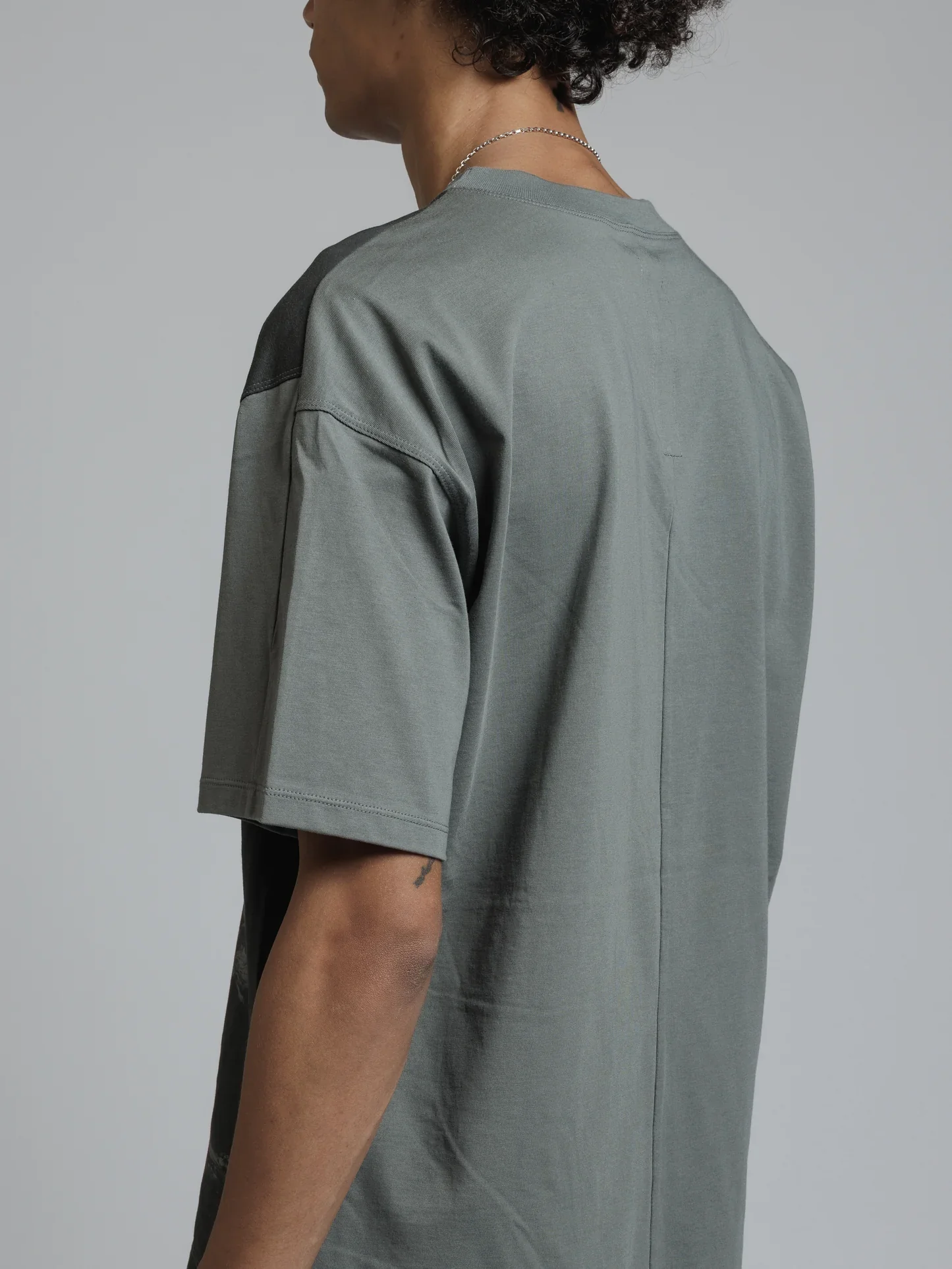 Grey Printed Landscape T-shirt - Image 7