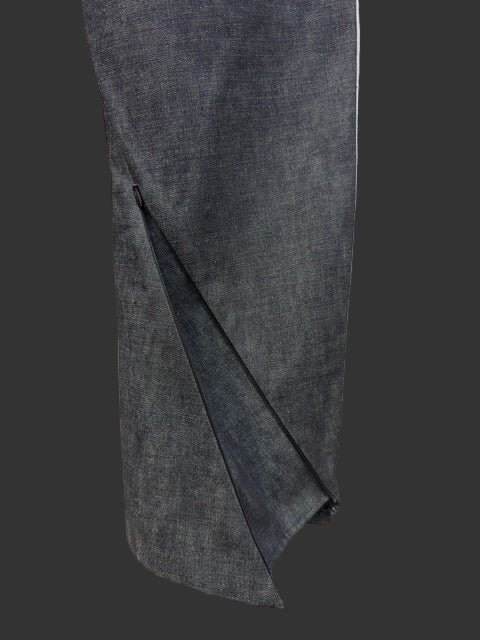 Indigo Zimbabwe Cotton Denim Elongated Trouser - Image 10