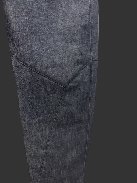 Indigo Zimbabwe Cotton Denim Elongated Trouser - Image 7